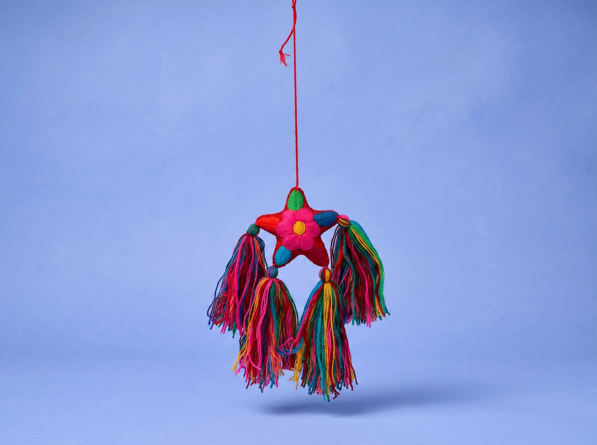 Hand-Embroidered Piñata Charm | Made in Chiapas, Mexico | Rooted in Mexico