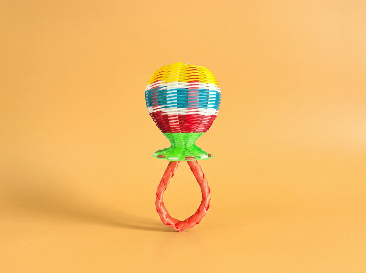 Handmade Baby Rattle from Mexico | Recycled Plastic | Rooted in Mexico