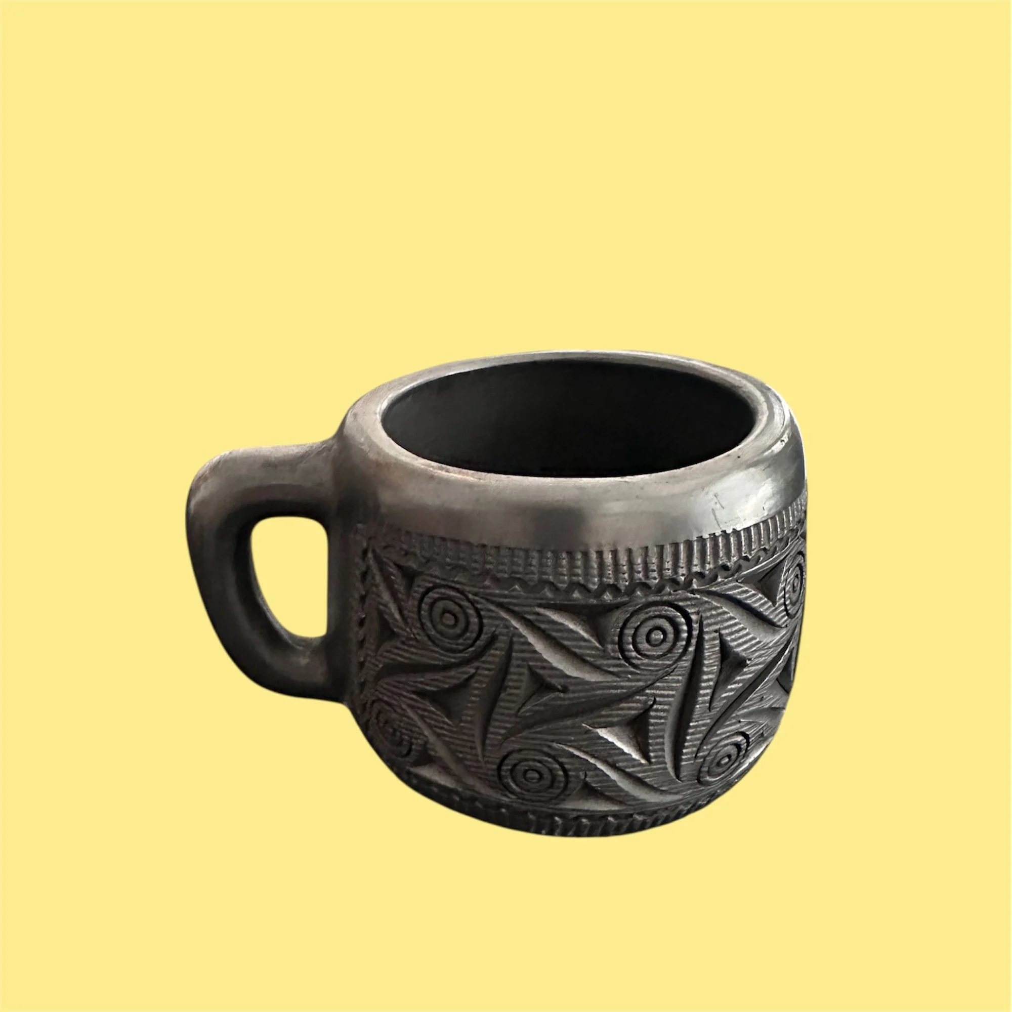 Barro Negro Sunburst Mug - Oaxaca, Mexico
