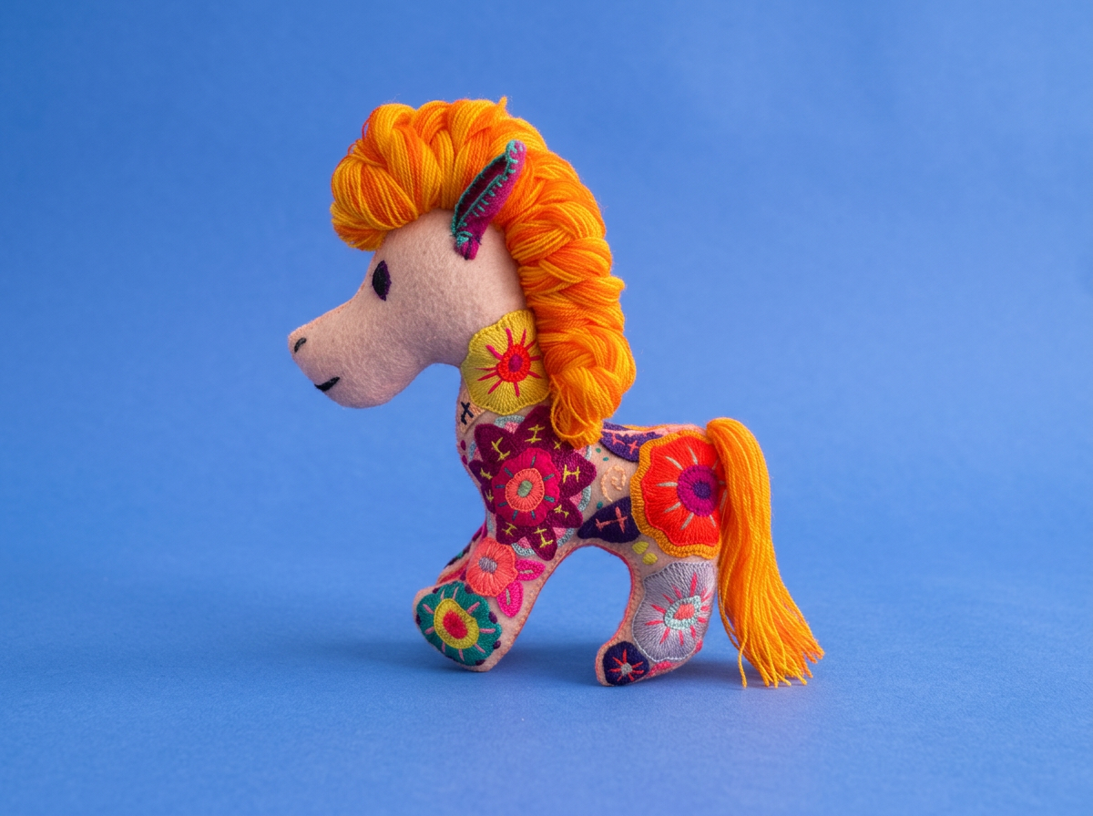 Hand-Embroidered Horse Soft Toy – Made in Mexico | Rooted in Mexico