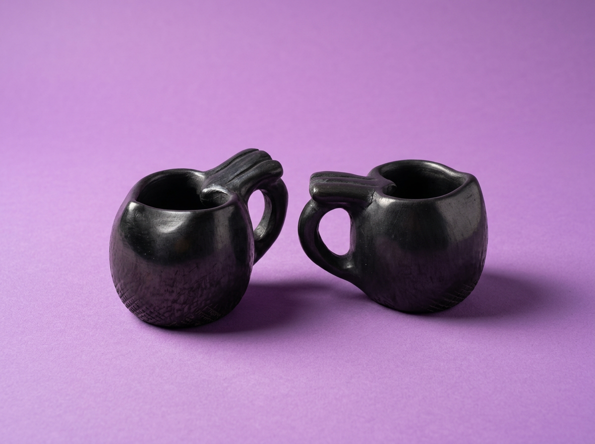 Barro Negro Mini Heart Espresso Cups | Oaxacan Black Clay | Rooted in Mexico