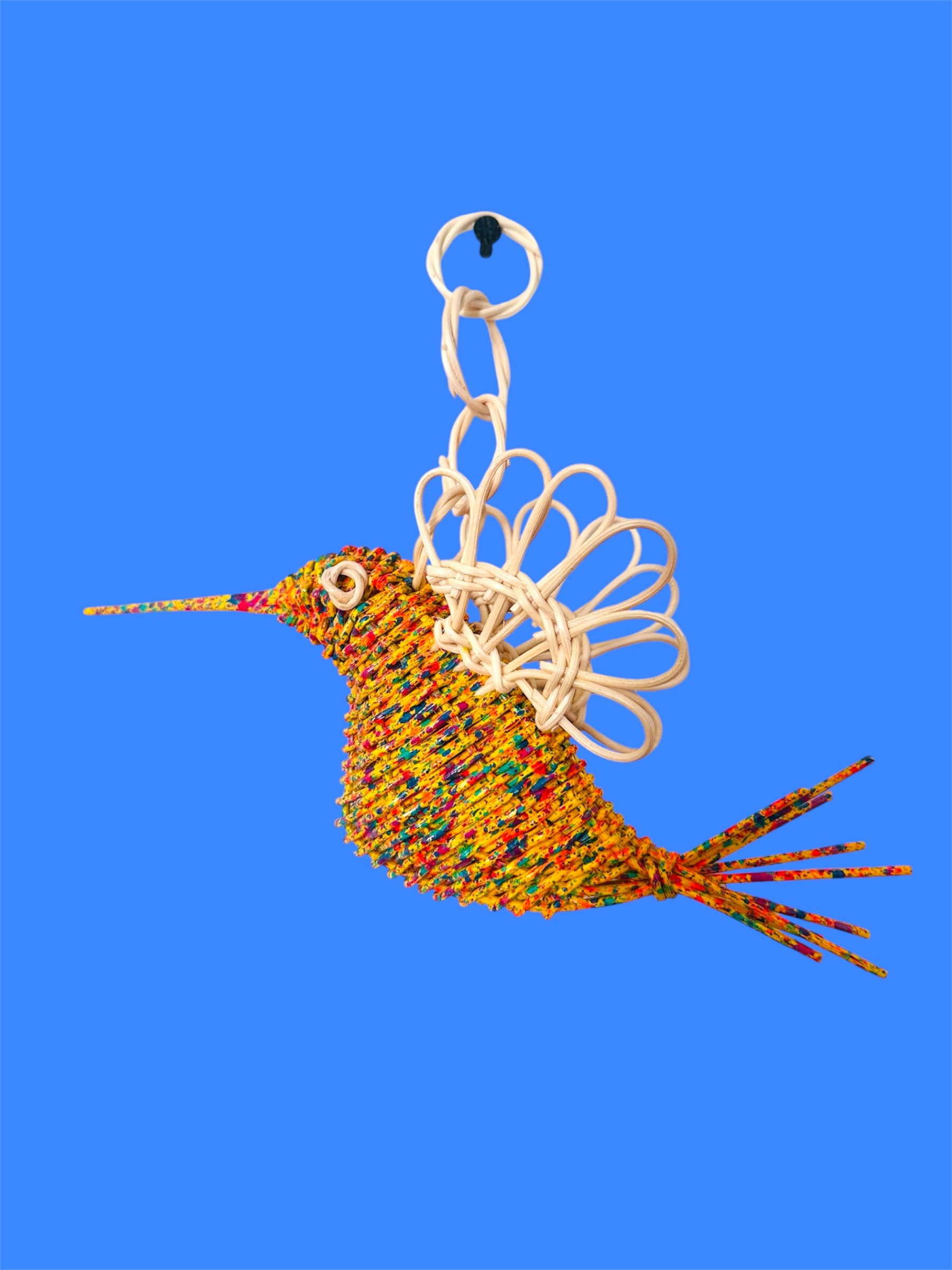 Hummingbird Hanging Decoration (Yellow Fiesta)