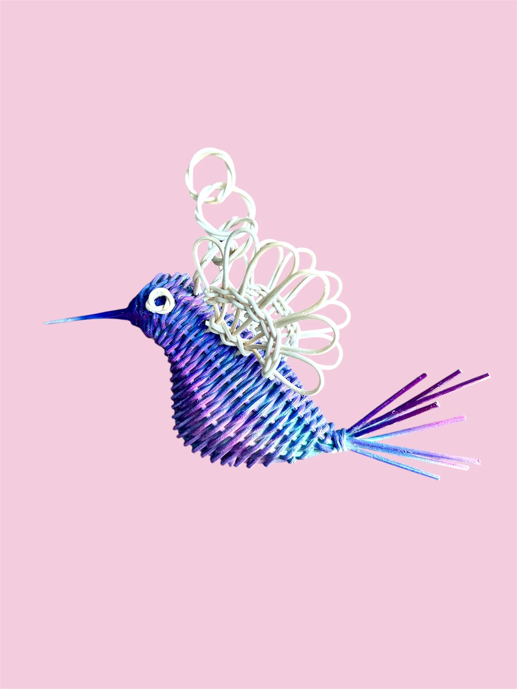 Hummingbird Hanging Decoration (Lavender Tones)