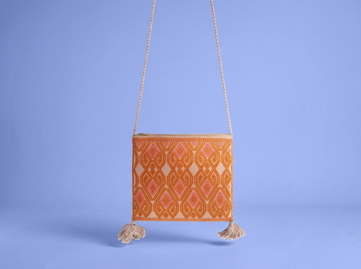 Chiapas Loom-Woven Crossbody Bag (Mustard)