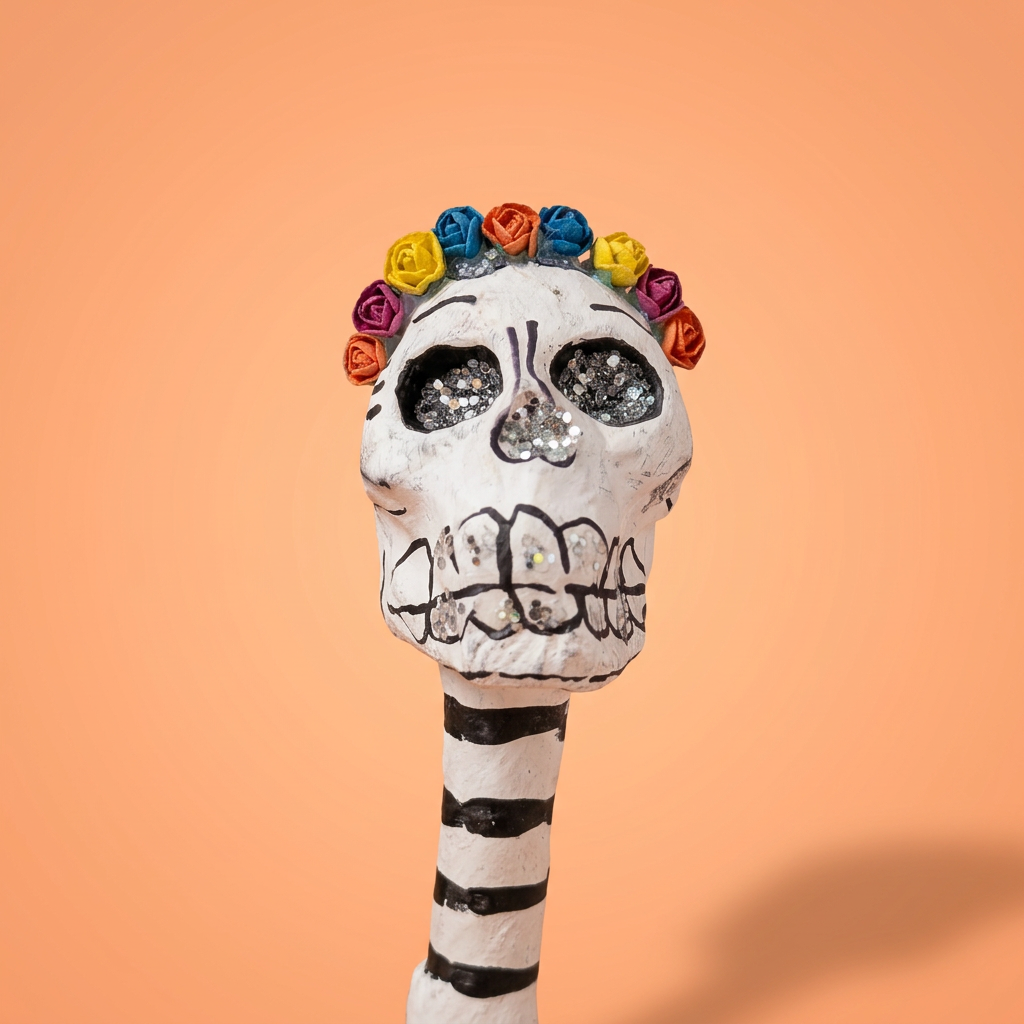 Hand-Painted Cartonería Skeleton