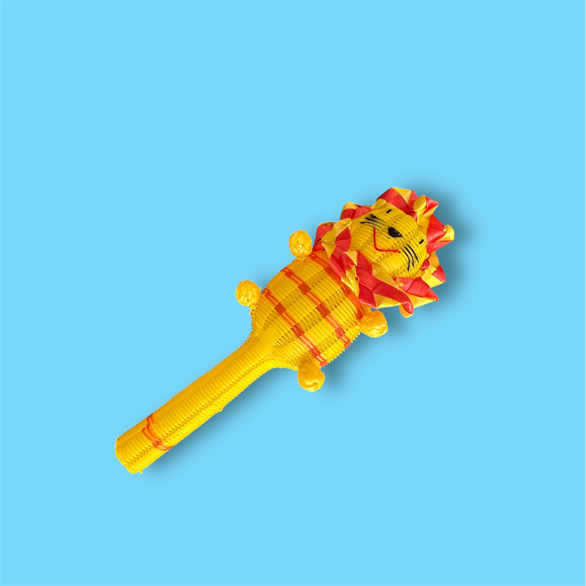 Handwoven Baby Rattle – Lion