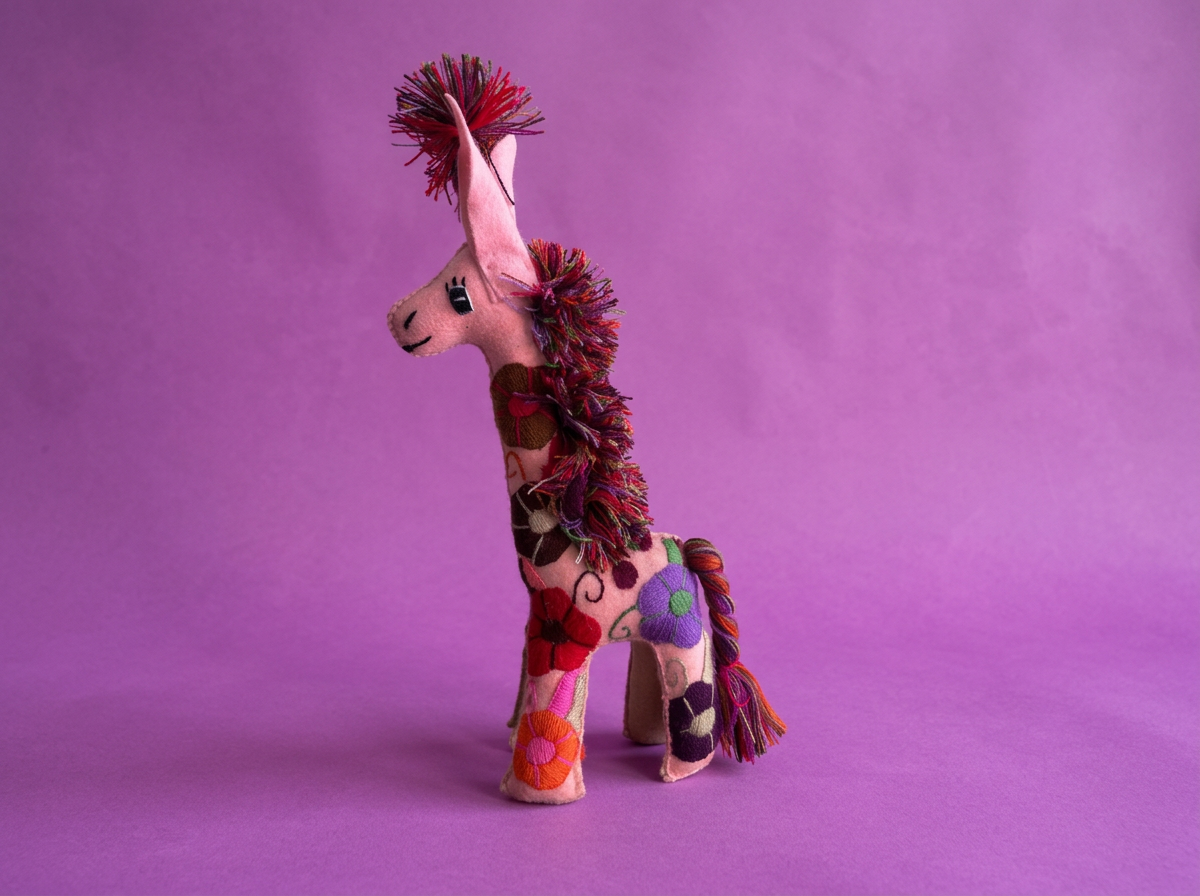Embroidered Giraffe Soft Toy  | Chiapas, Mexico | Rooted in Mexico