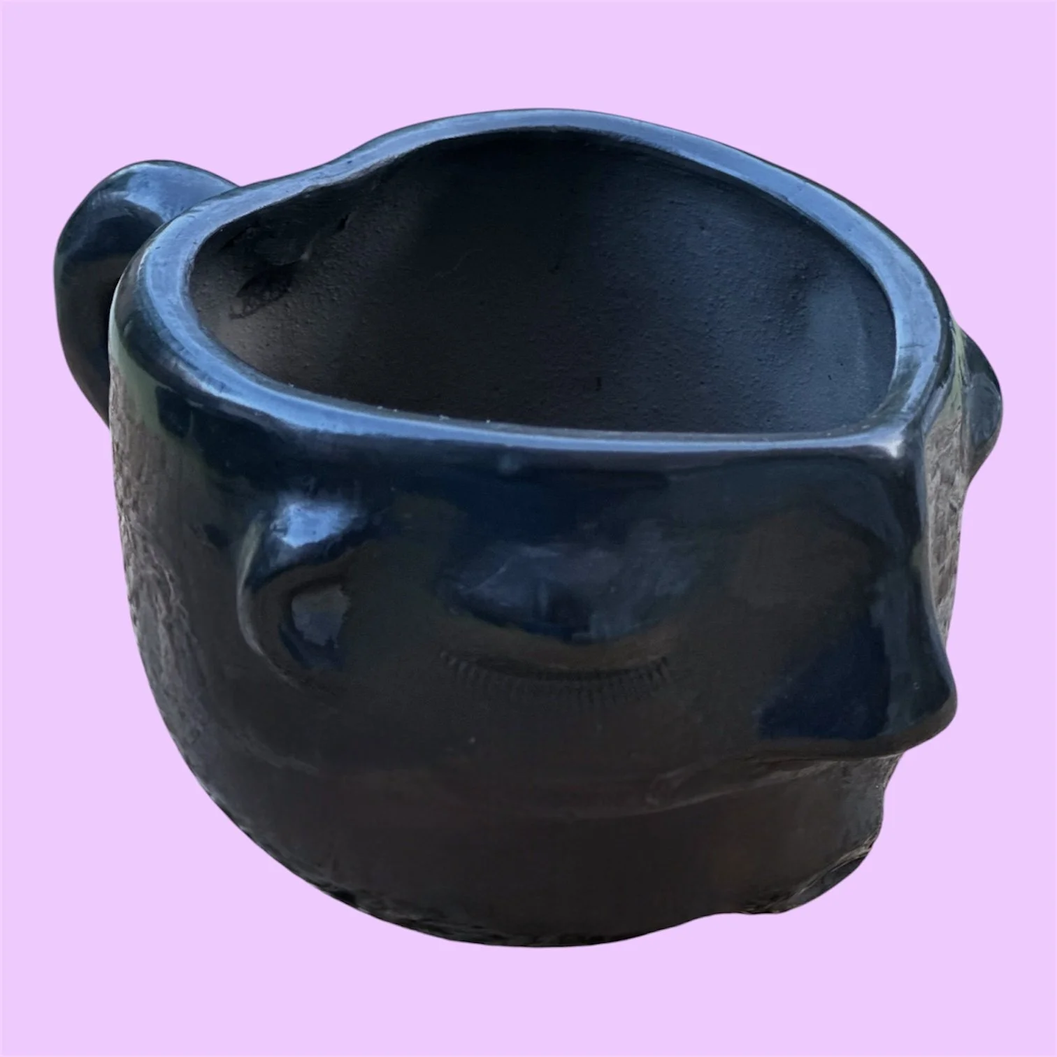 Barro Negro Heart Mug | Handmade Mexican Black Clay