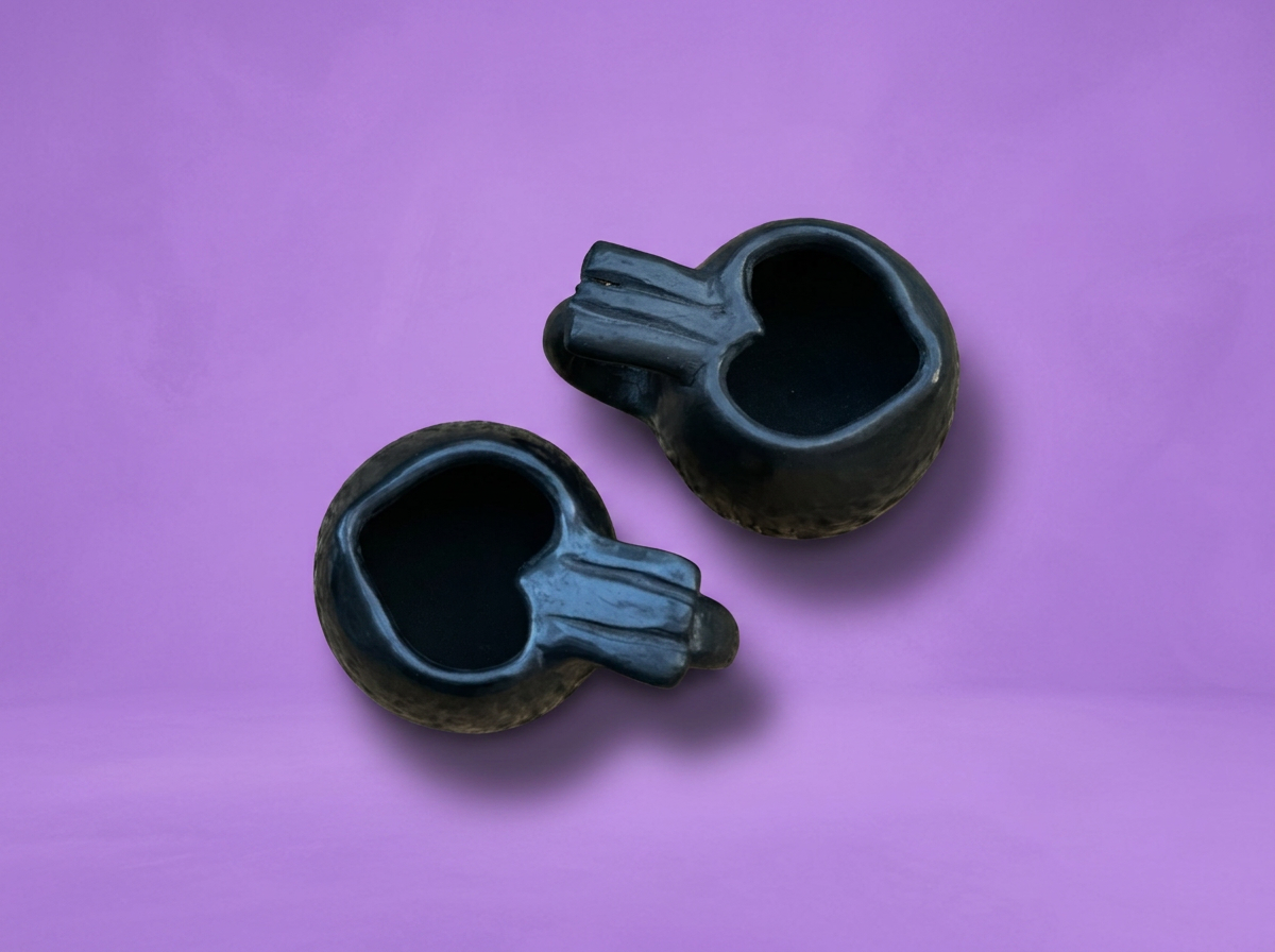 Barro Negro Mini Heart Espresso Cups (pair)