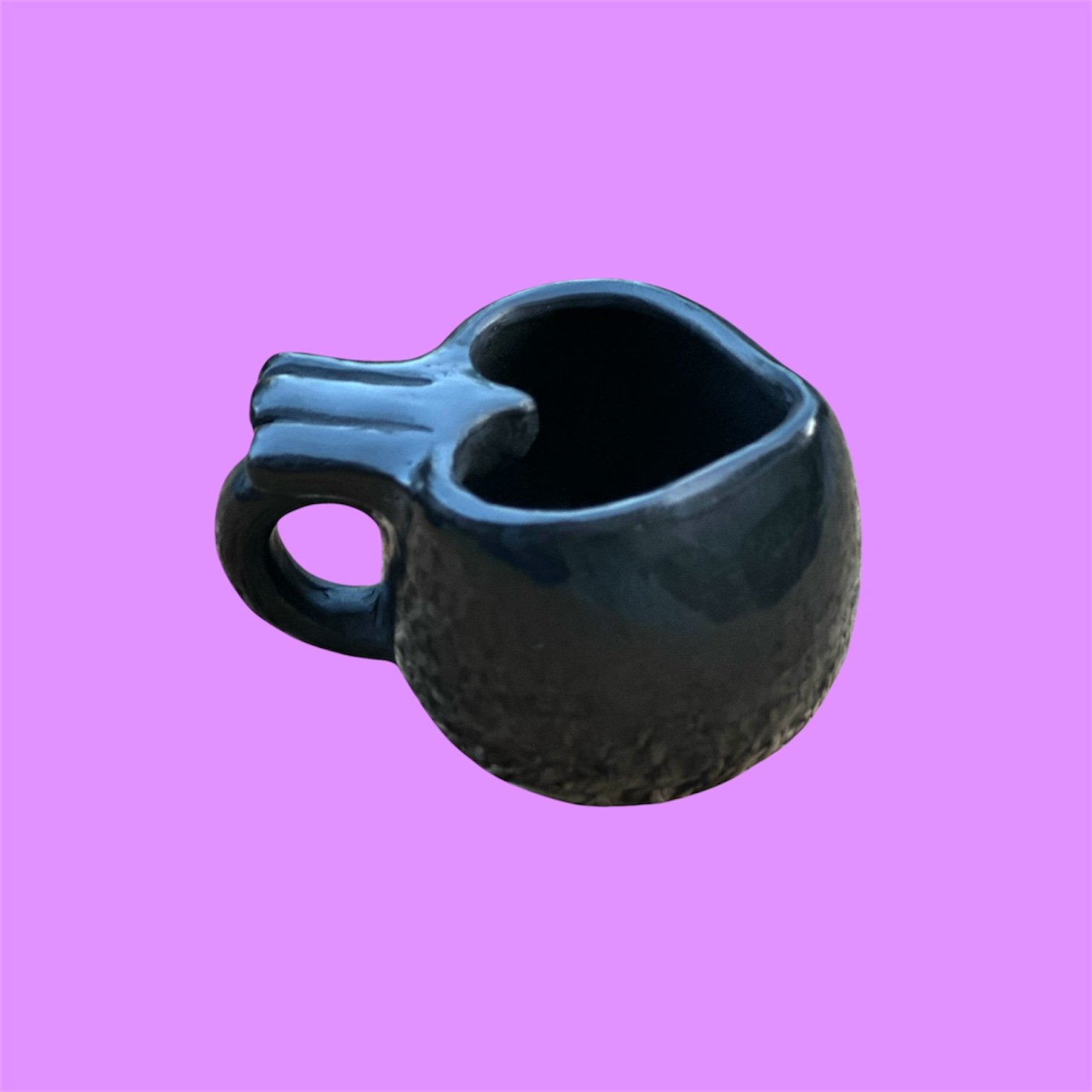 Barro Negro Mini Heart Espresso Cups | Mexican Handmade Pair