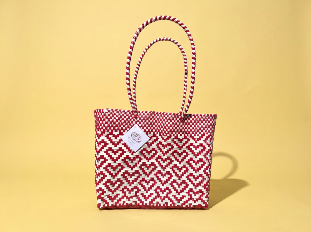 Oaxaca Heart Pattern Tote Bag (Medium)
