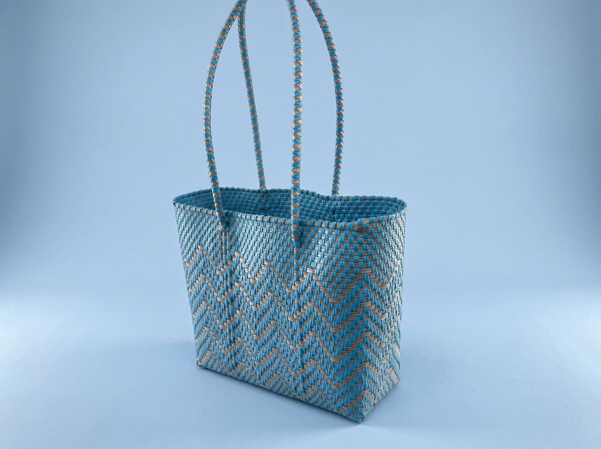 Oaxaca Stripe Tote Bag (Medium) | Handwoven Market Bag from Mexico | Rooted in Mexico | Oaxaca