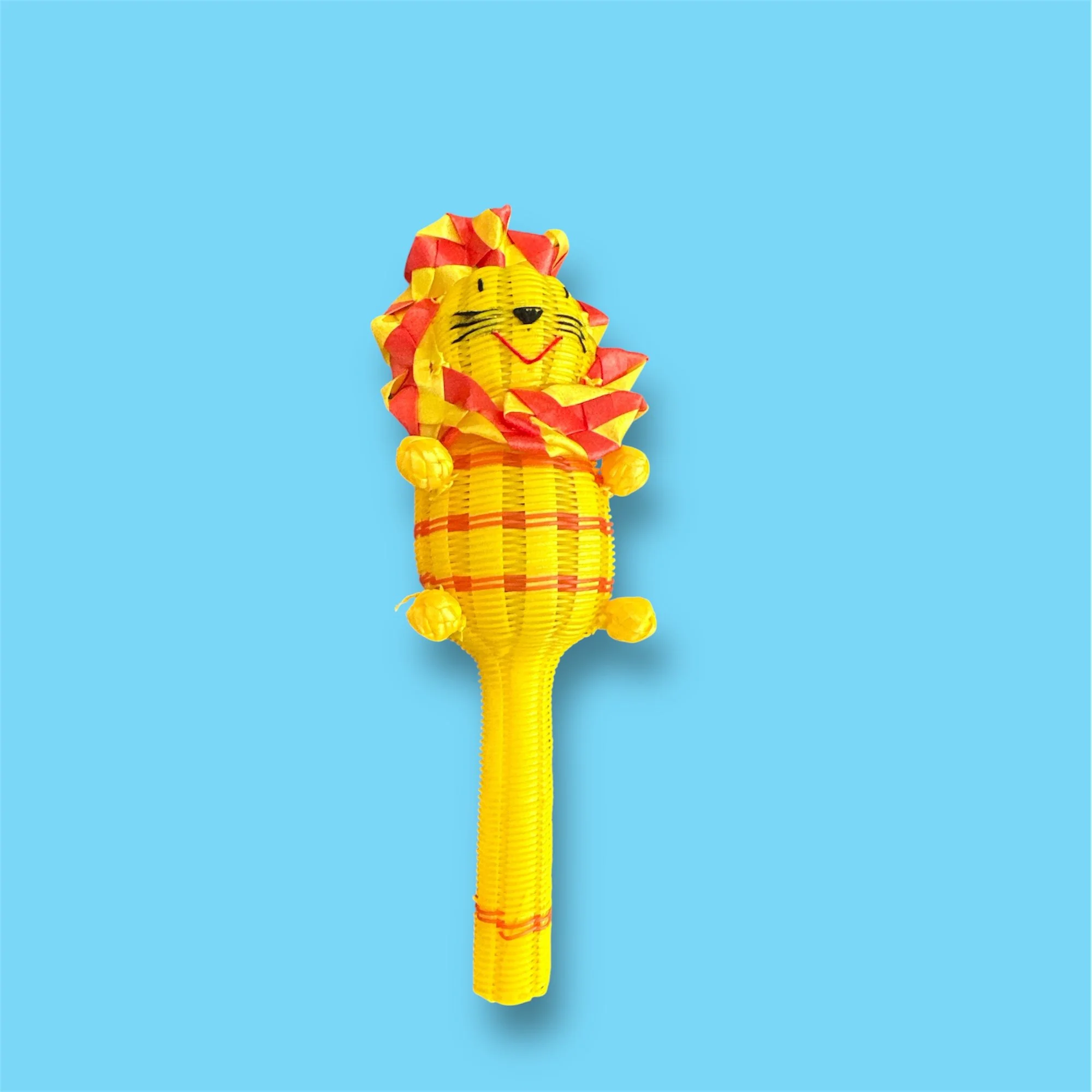 Handwoven Baby Rattle – Lion | Handmade in Puebla, Mexico