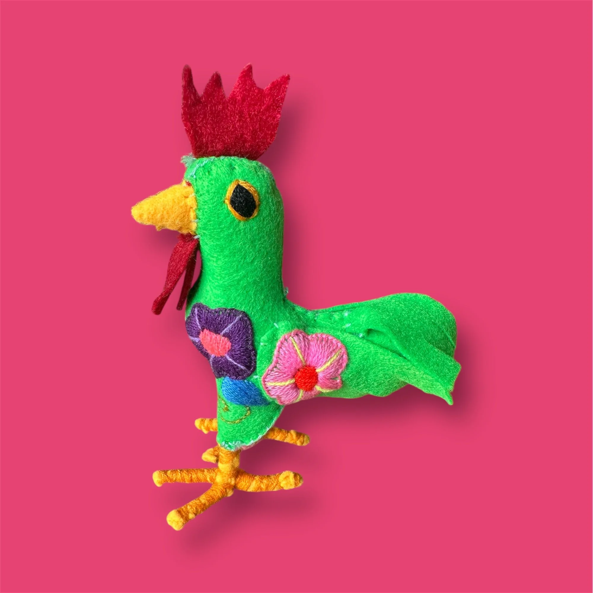 Embroidered Cockerel Plushie - Small
