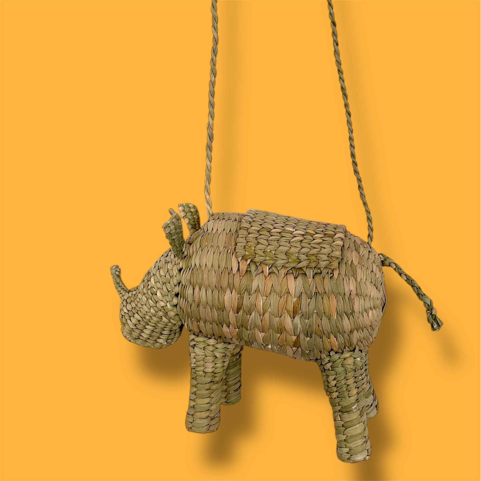 Handwoven Chuspata Rhino Bag
