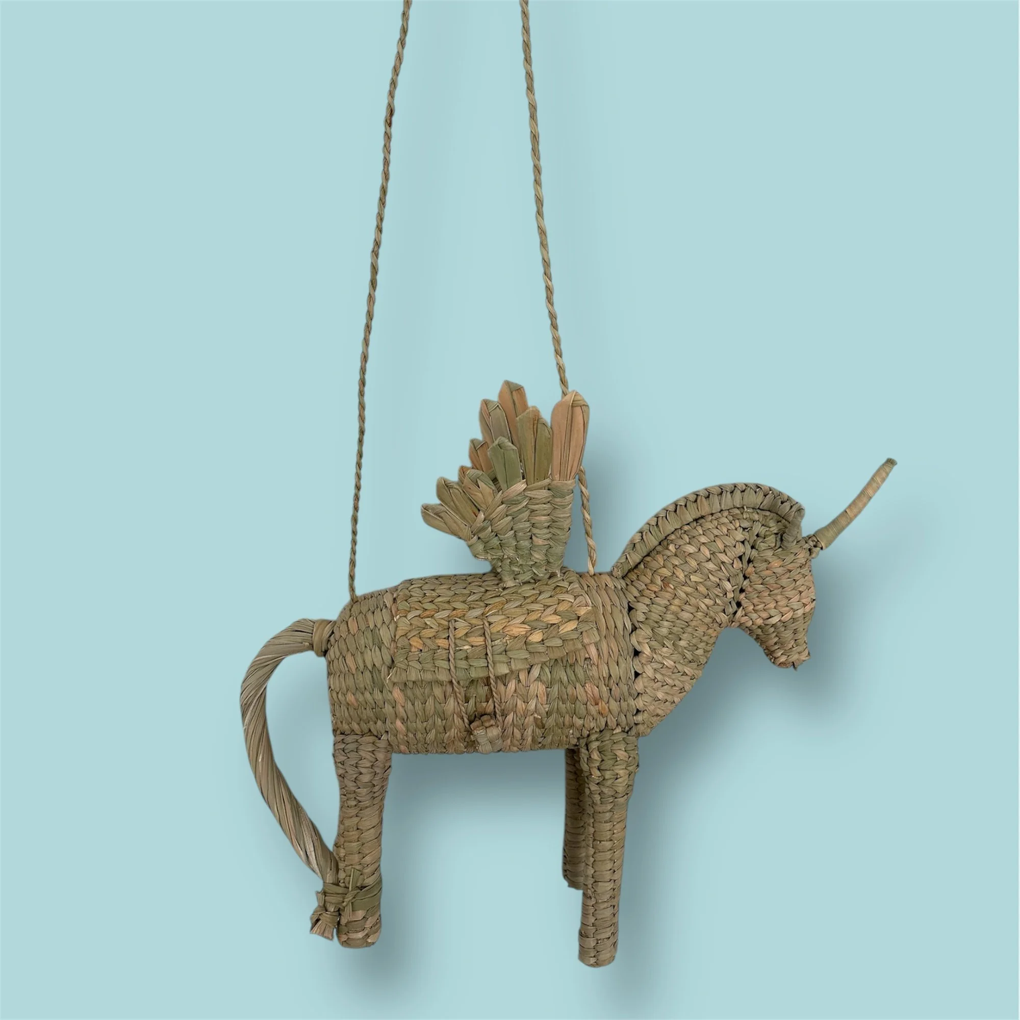 Handwoven Chuspata Unicorn Bag – Michoacán, Mexico | Artisan Reed Bag with a Scottish Connection