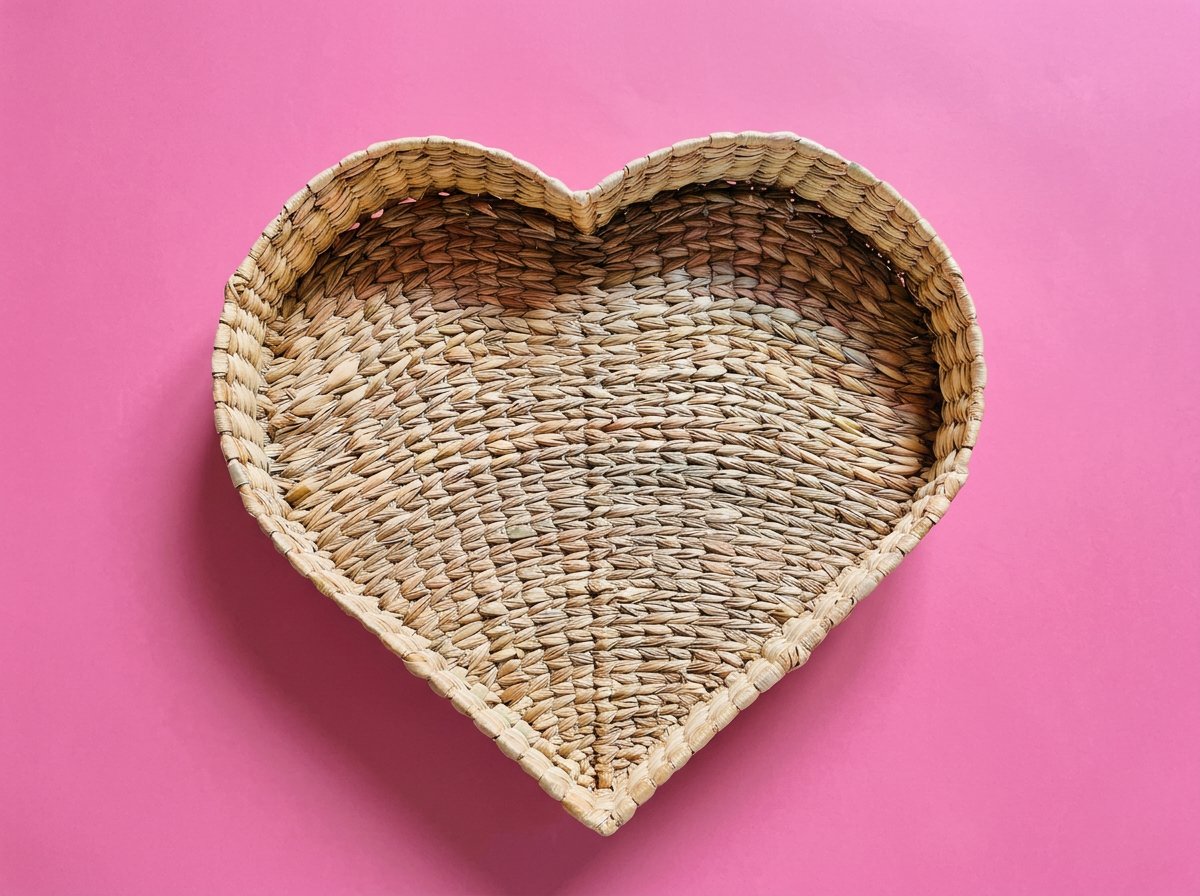 Handwoven Chuspata Heart Tray