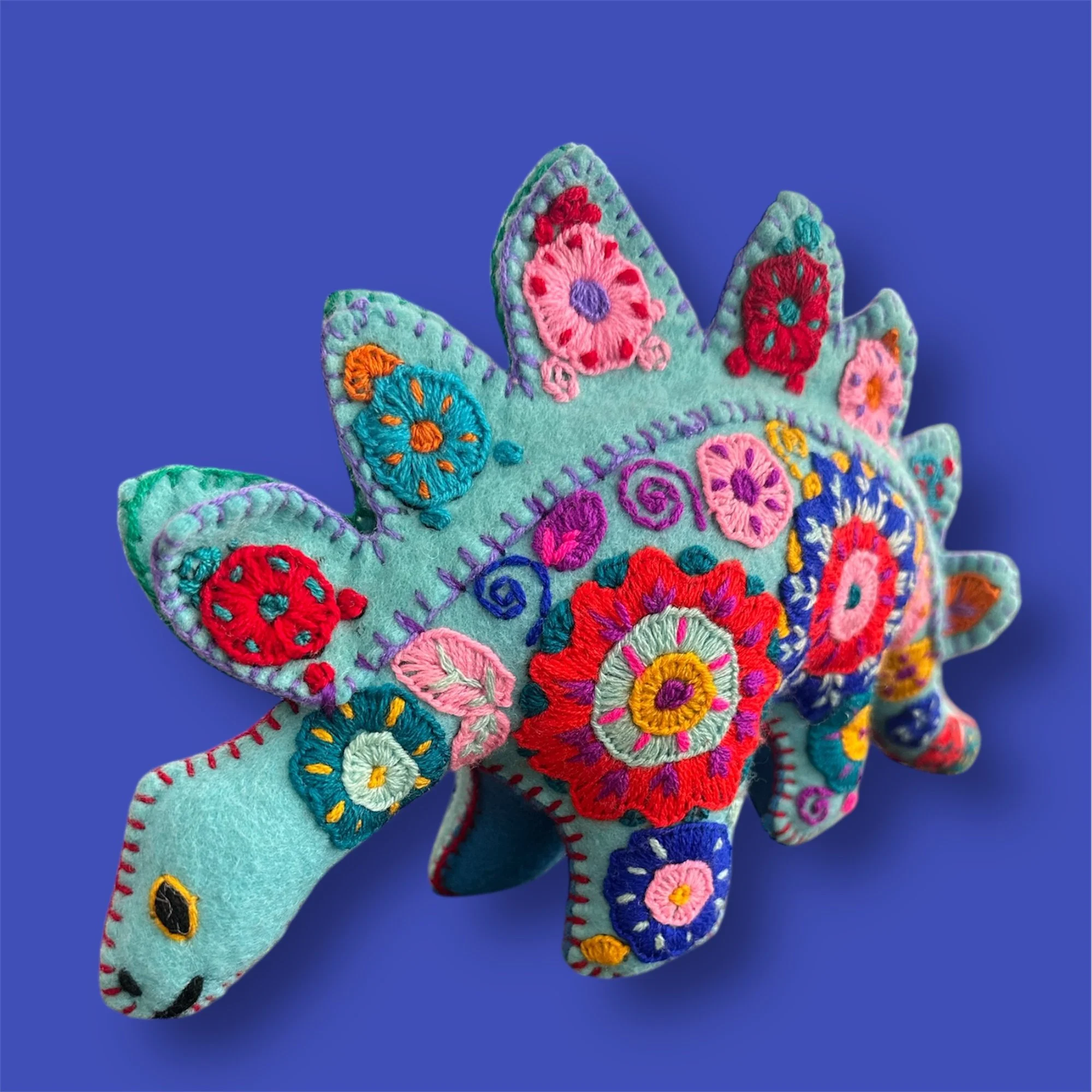 Embroidered Dinosaur Plushie