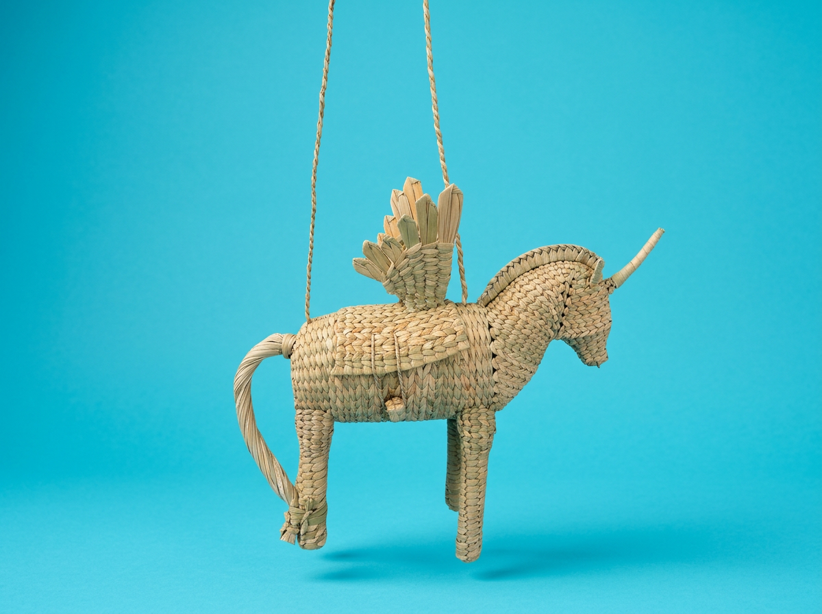 Handwoven Chuspata Unicorn Bag – Michoacán, Mexico | Artisan Reed Bag with a Scottish Connection