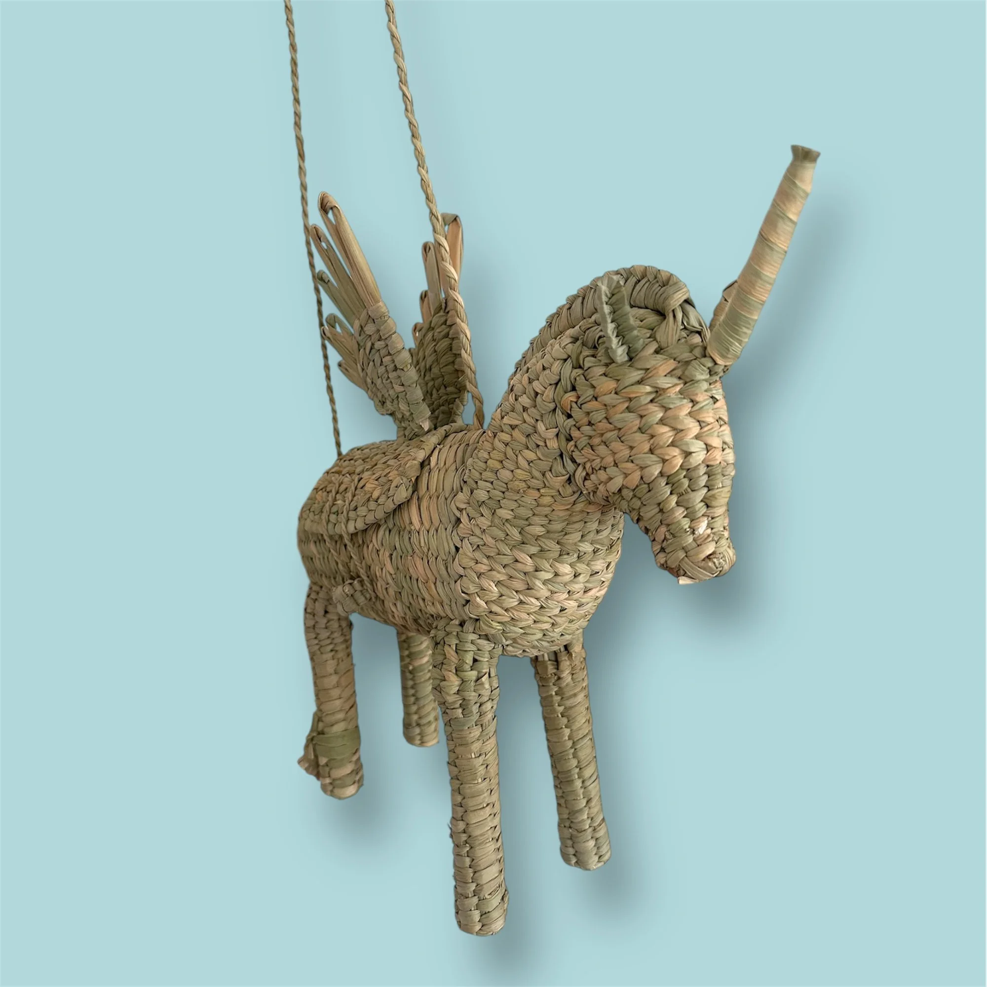 Handwoven Chuspata Unicorn Bag – Michoacán, Mexico | Artisan Reed Bag with a Scottish Connection