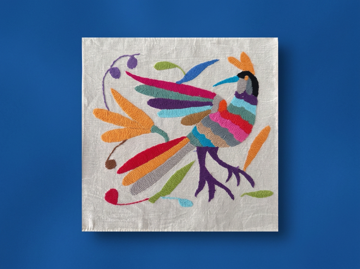 Tenango Embroidery | Bird & Petals | Tenango de Doria, Hidalgo