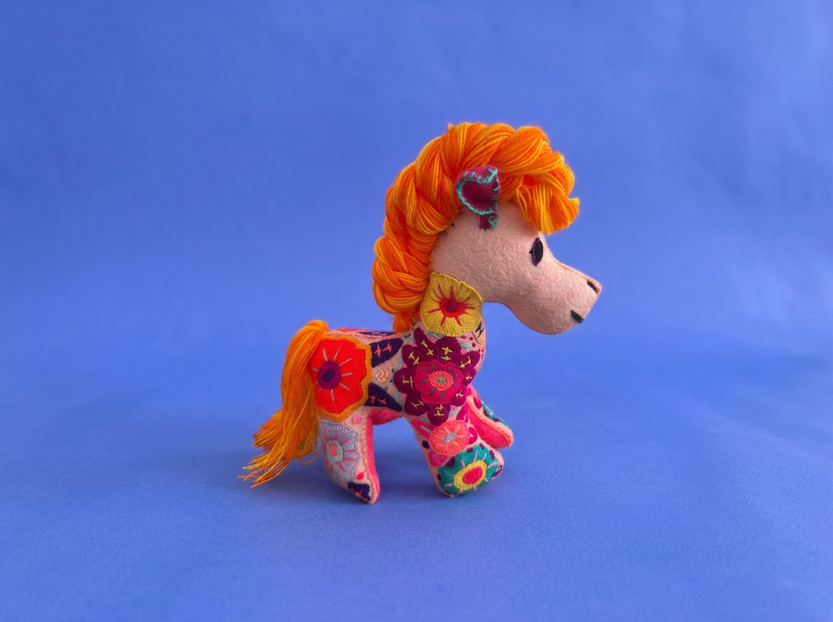 Hand-Embroidered Horse Soft Toy – Made in Mexico | Rooted in Mexico
