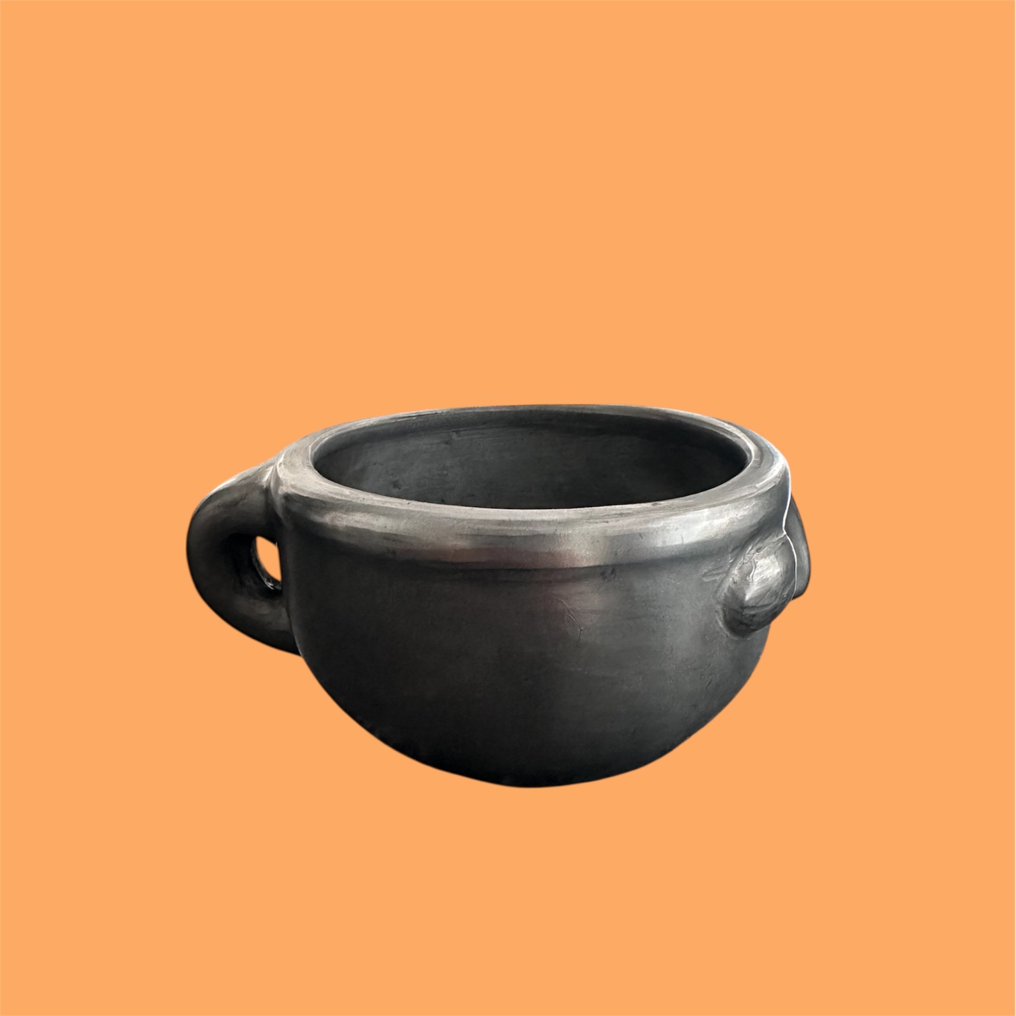 Handcrafted Barro Negro Carita Mug | Oaxacan Black Clay