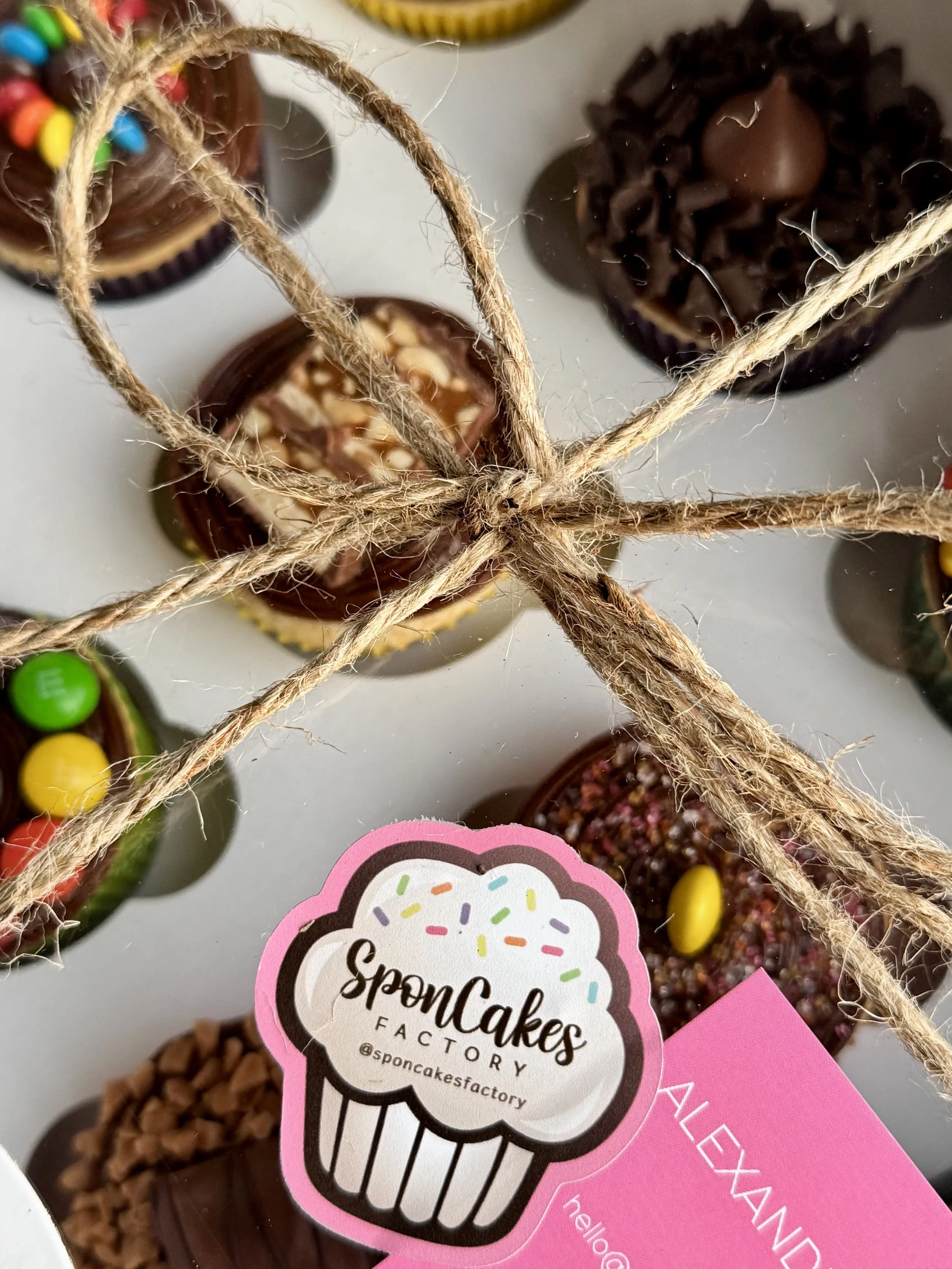 Colourful classic cupcakes, box of 12