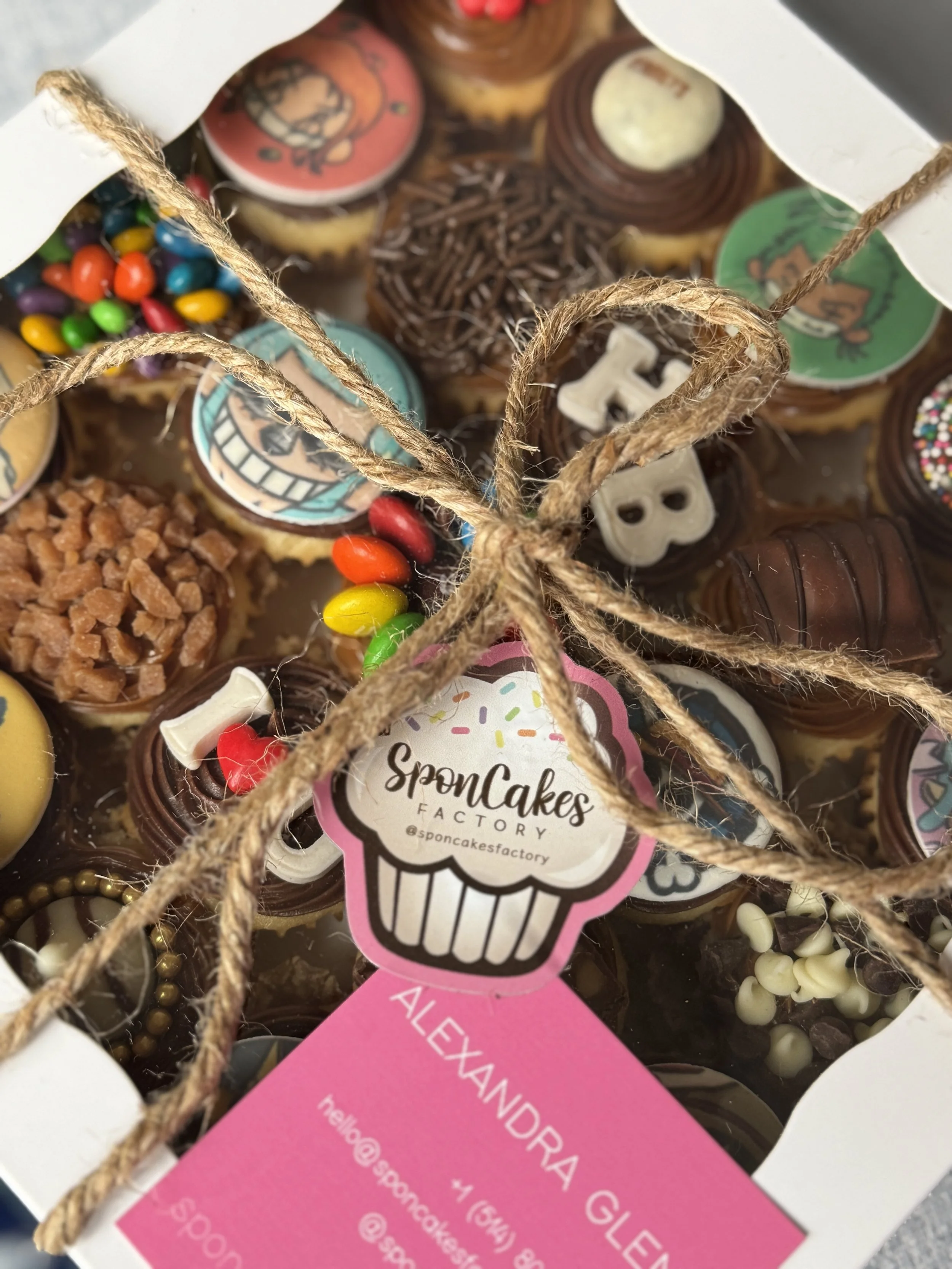 25 personalized mini cupcakes for birthday