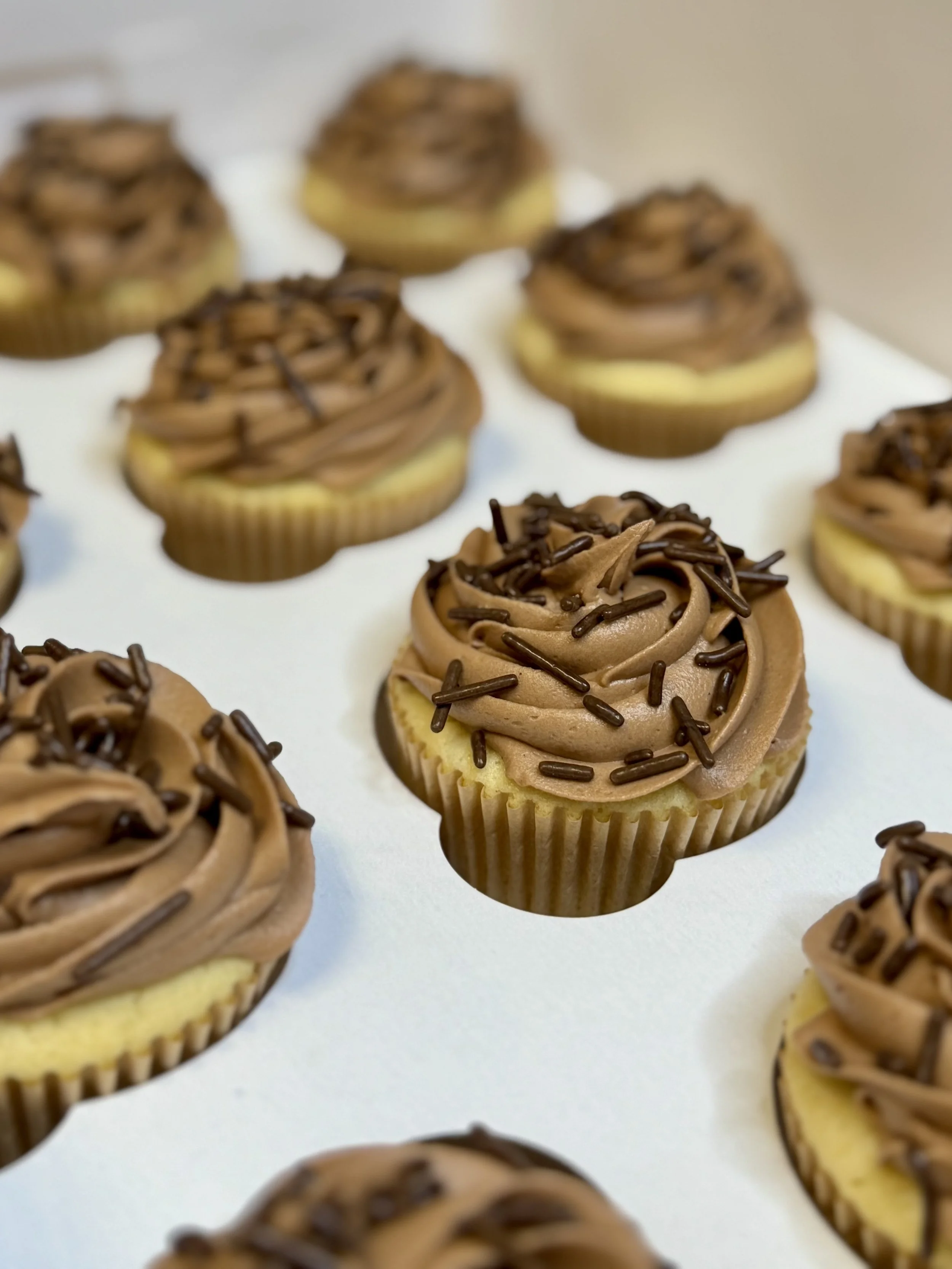 Chocolate buttercream classic cupcakes