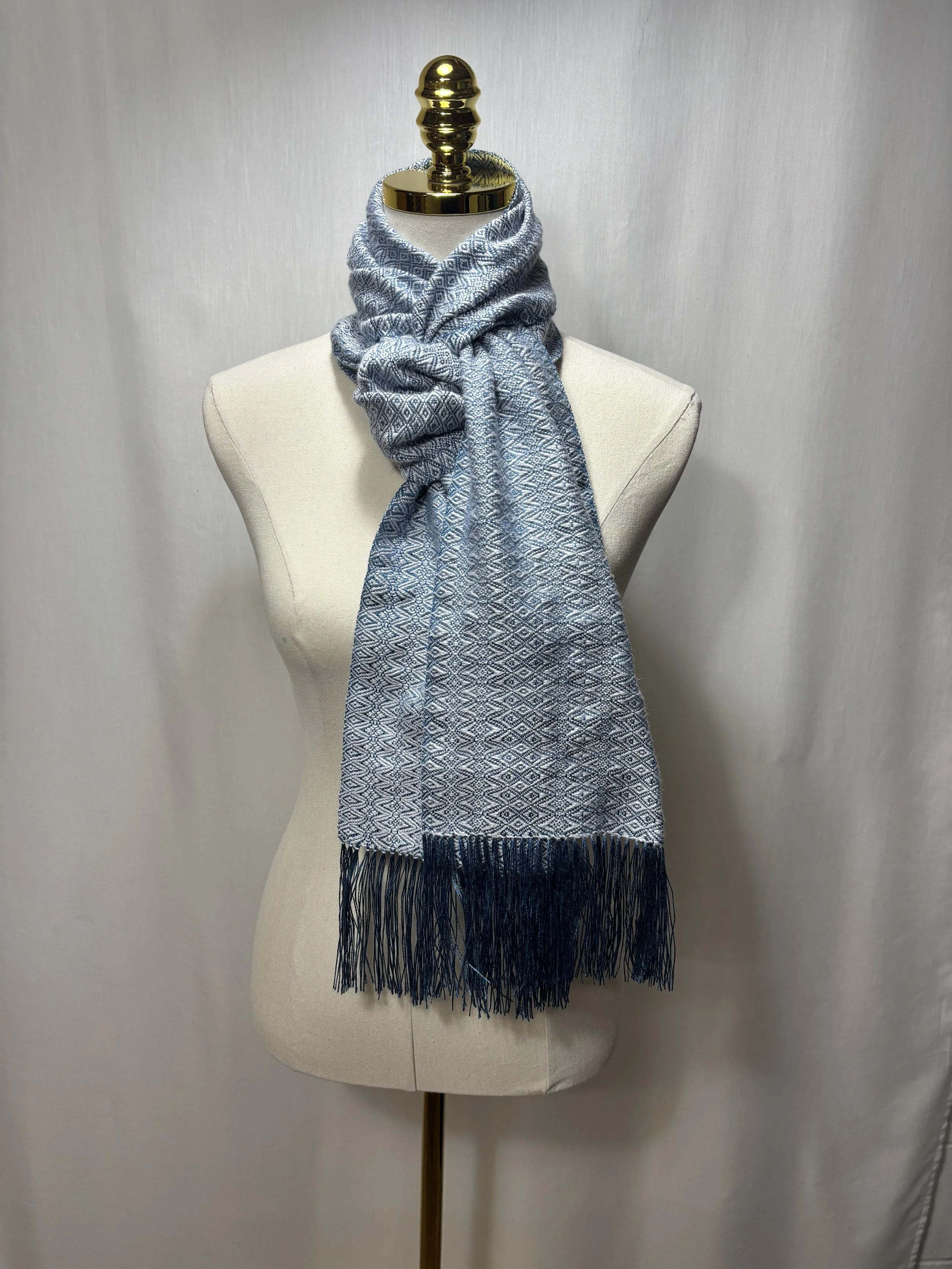 Winter Sky - Handwoven Tencel Scarf
