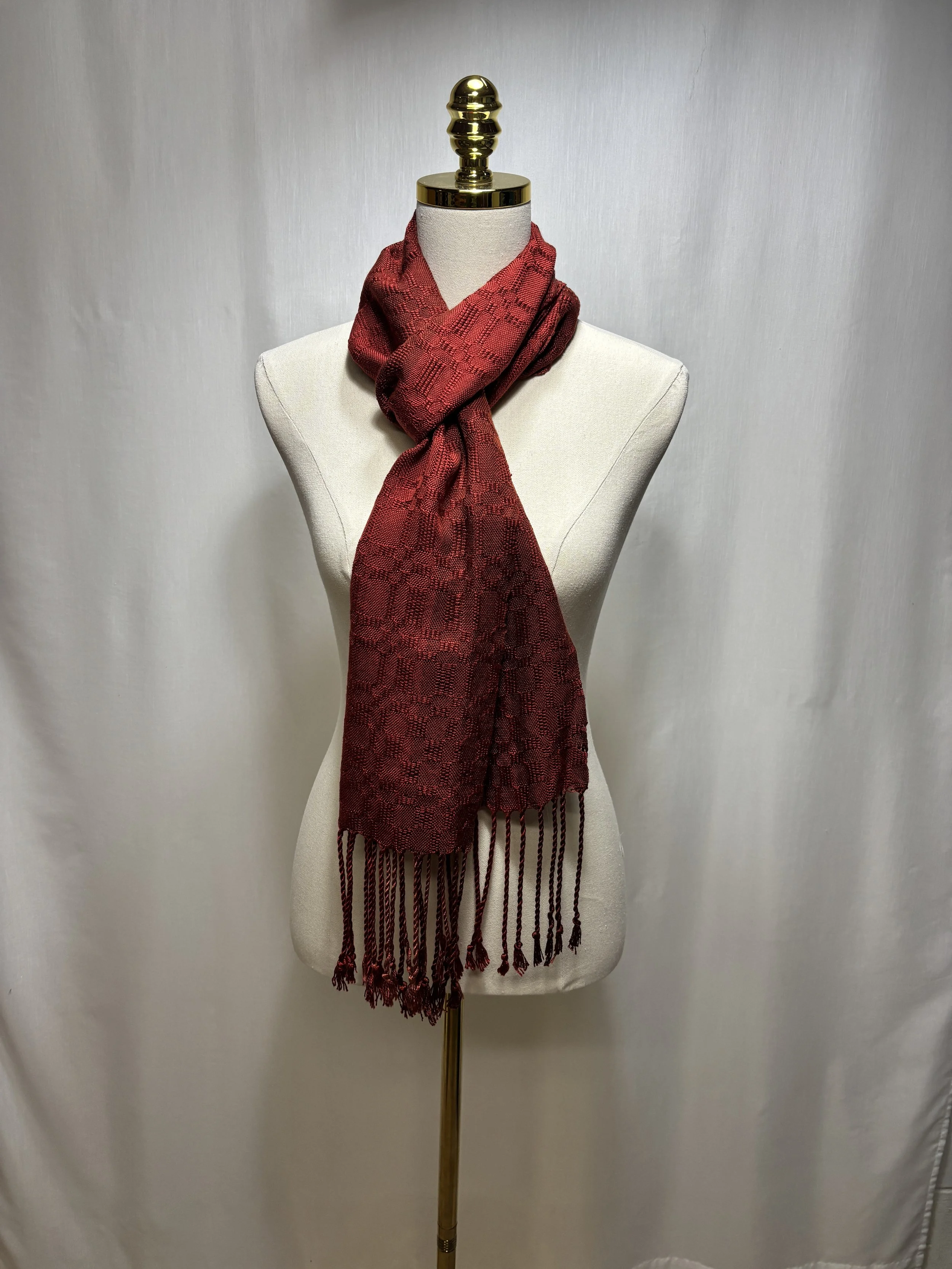 Handwoven Tencel Cinnamon Scarf