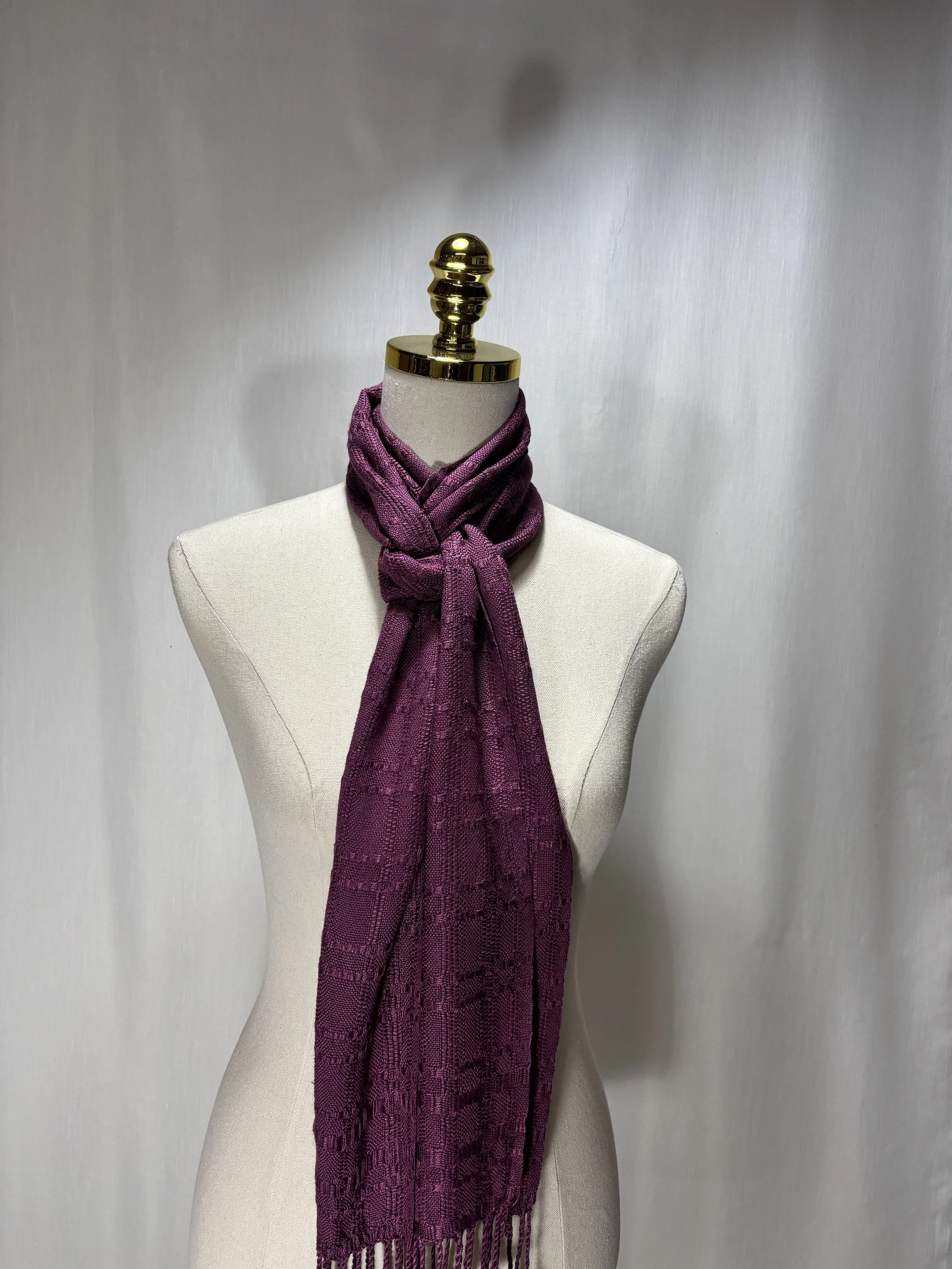 Plum Whisper — Tencel Handwoven Scarf