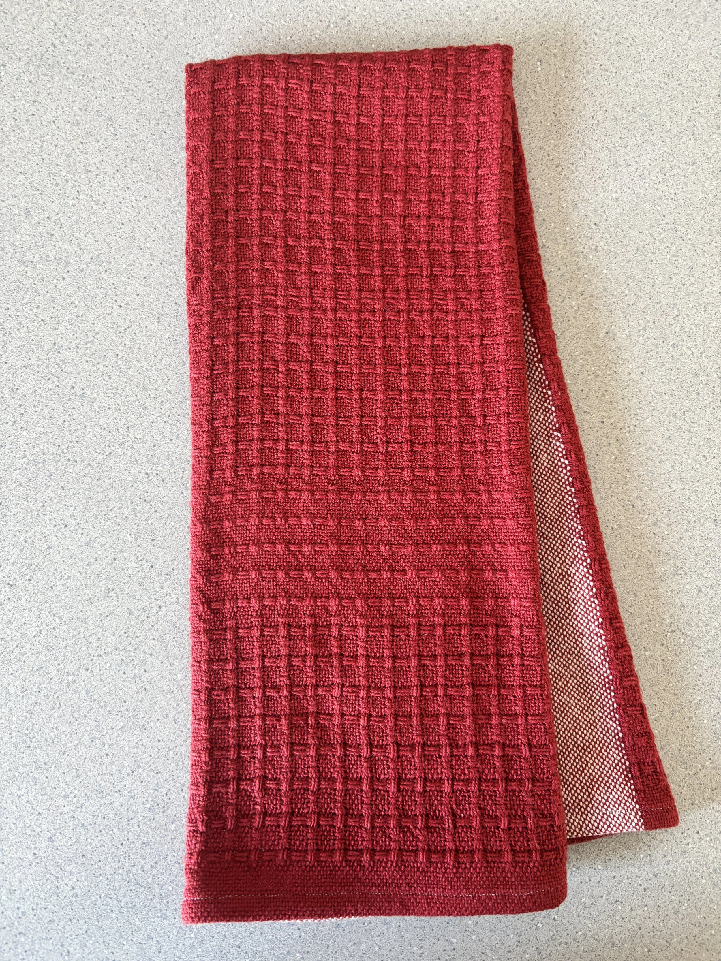 Crimson Hearth Huck Towel