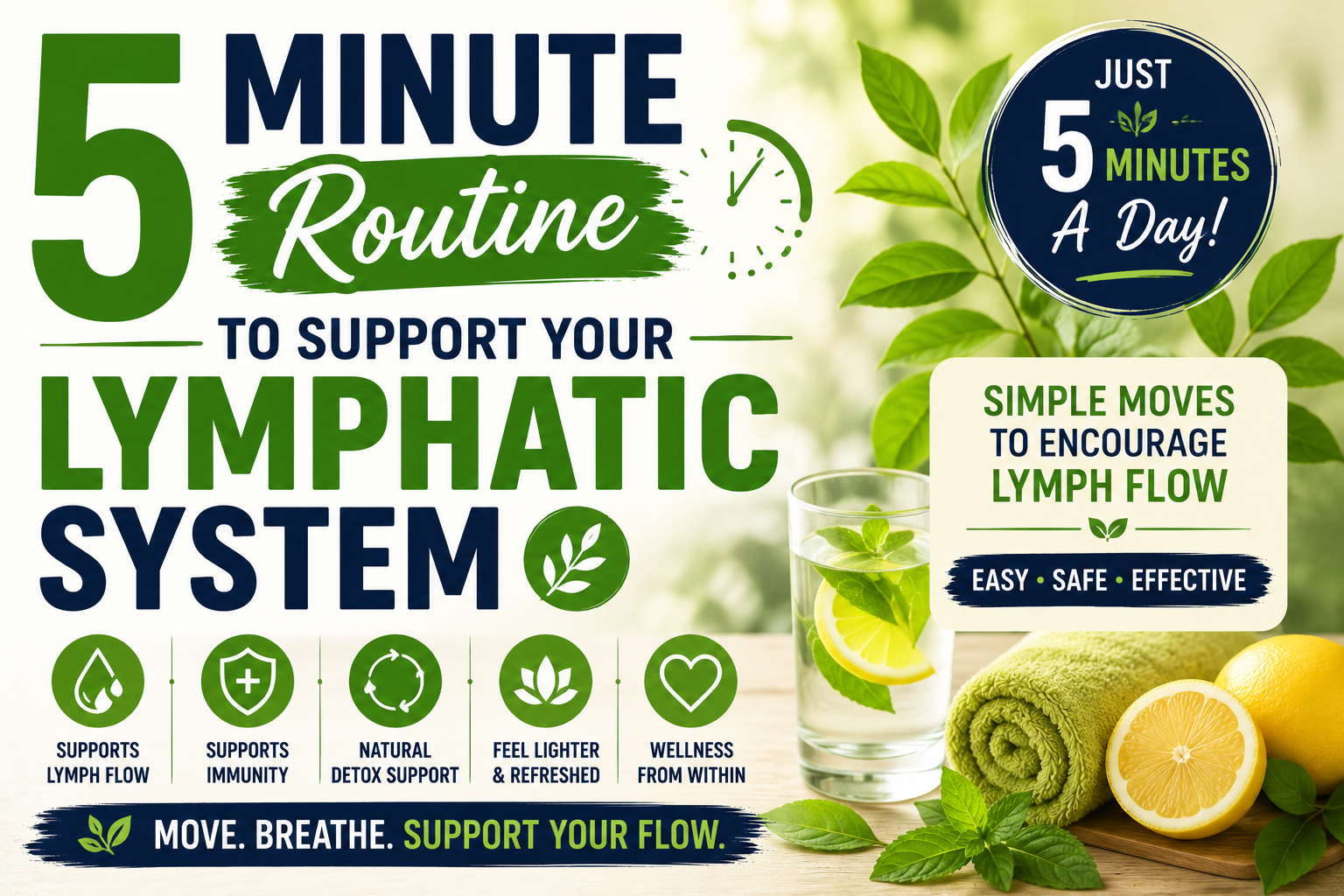 5-Minute routine for lymphatic flow