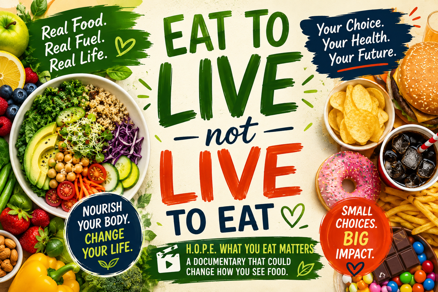 Eat to Live, Not Live to Eat