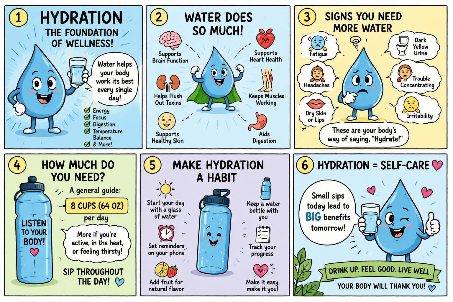 Hydration wellness comic