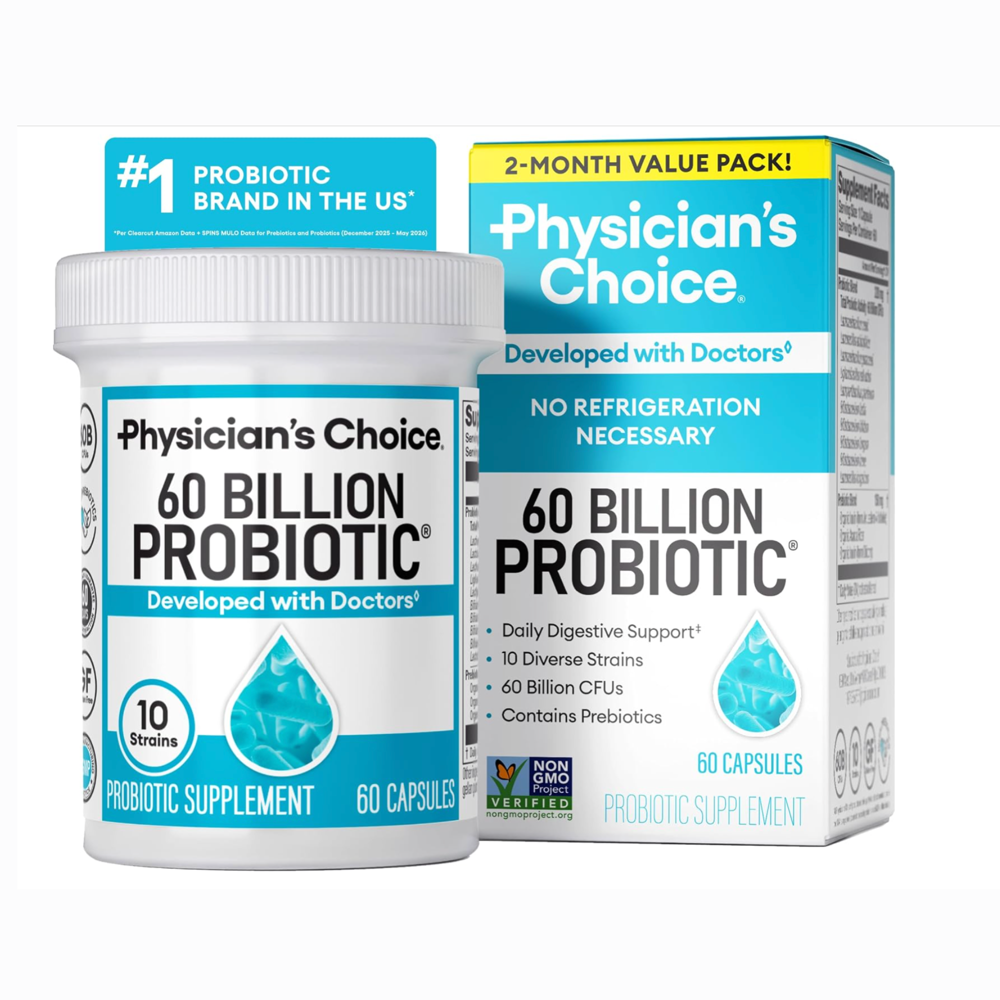 Amazon | Physician's Choice 60 Billion Probiotic Capsules