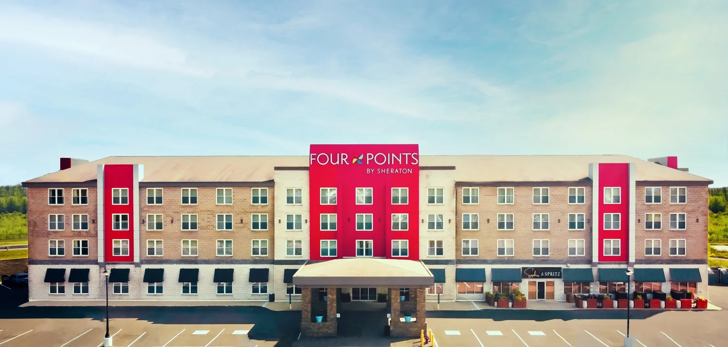 Four Points by Sheraton hotel exterior photographed by Friar Media