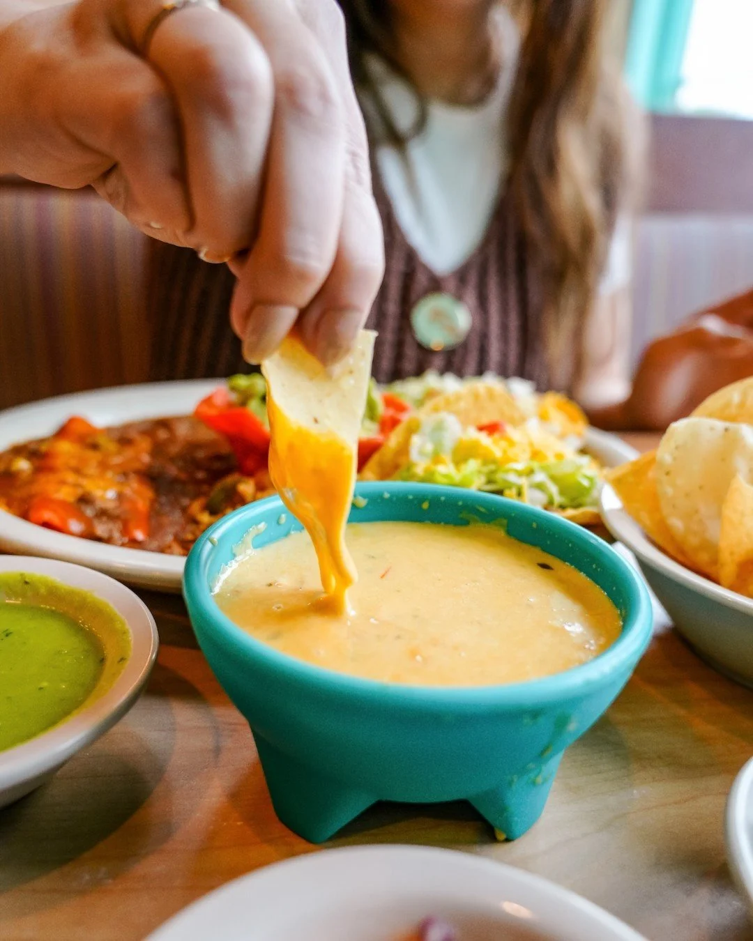 Nothing says "I love you" quite like a warm bowl of queso. 💕🧀 This Valentine's Day, get a little cheesy with us! 

Whether you're celebrating with your significant other, your BFF, or just treating yourself, our queso and margaritas are t