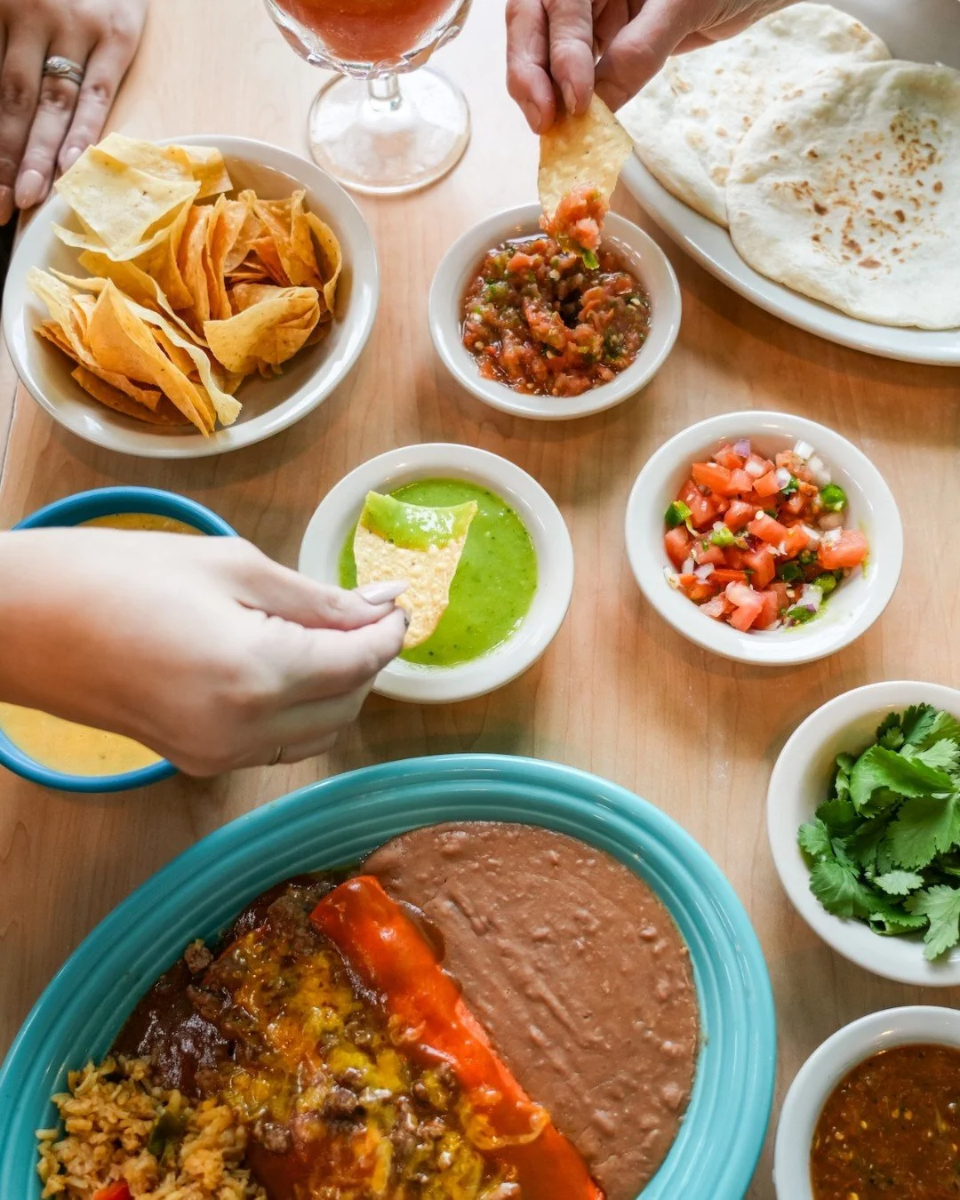 Rodeo season calls for enchiladas and margs! 🤠🌮 Swing by before or after &ndash; we're here with all your favorites and a 24/7 drive-thru for those late-night cravings!