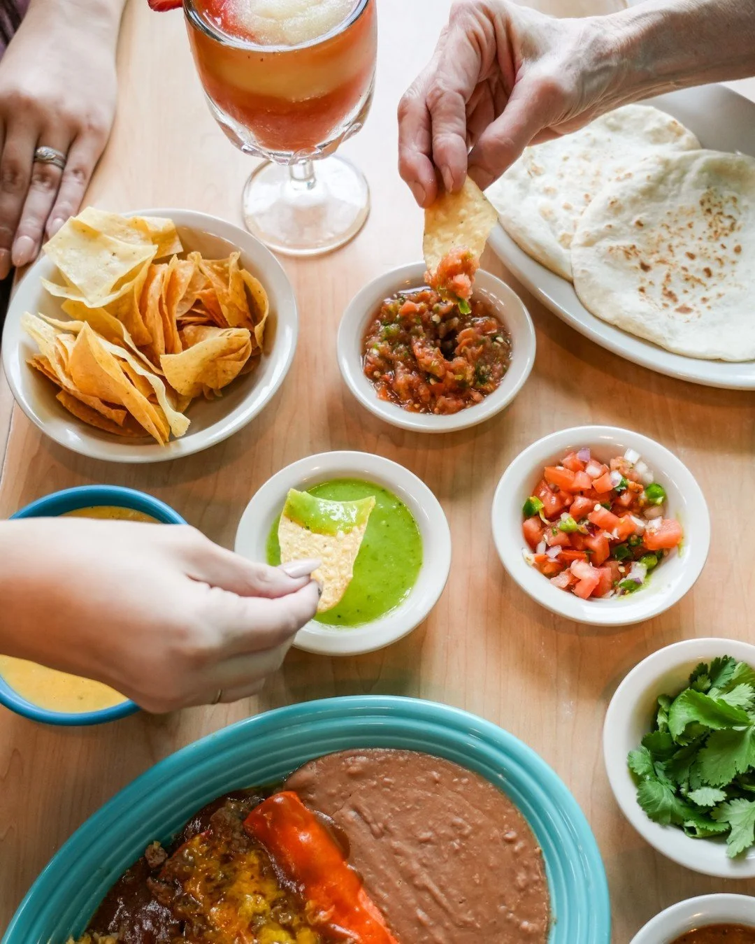 You had me at salsa! 🌶️ It&rsquo;s National Salsa Month, and whether you like spicy, smoky, or verde, we've got all the hits at our salsa bar. Load up your chips and top your tacos or fajitas exactly how you like them, and enjoy the flavor that keep