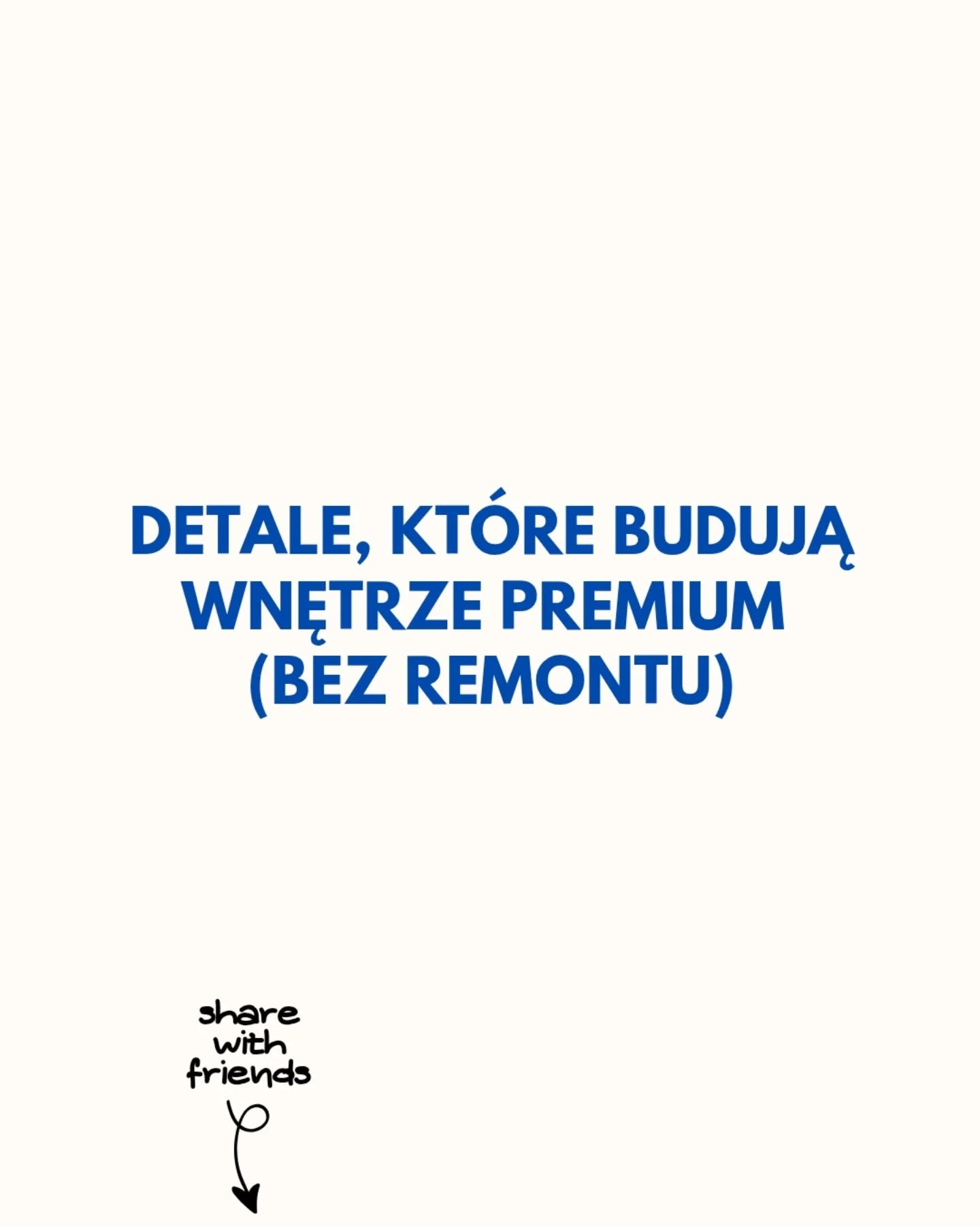 Detale, kt&oacute;re budują wnętrze premium (bez remontu) ✨
Wnętrze może być piękne&hellip;
a nadal nie robić efektu WOW.
Bo premium to nie &bdquo;więcej&rdquo;.
Premium to lepiej.
Nie r&oacute;b tego ❌ Zamiast tego zr&oacute;b ✅
a zobaczysz r&oacute