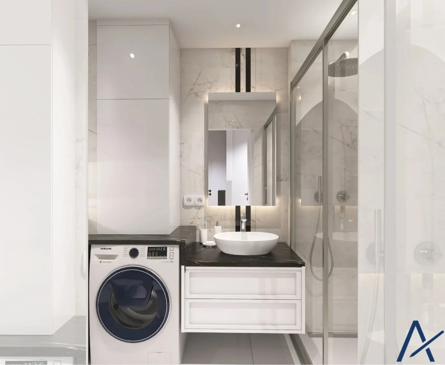 Elegancka łazienka w bieli i czerni ⚪️⚫️ Prostota, luksus i minimalizm w jednym ✨️
Płytki ścienne i podłogowe od @tubadzin
Kolekcja Balance Stone
#projektwnetrz #wnetrza #projektowaniewnetrz