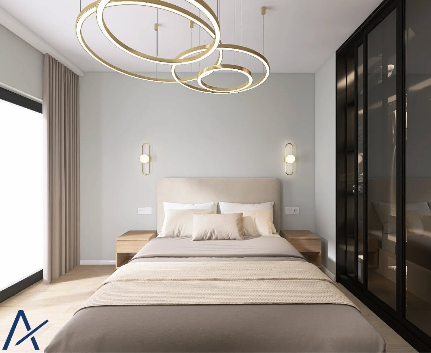 Projekt sypialni w stylu soft luxury i modern soft to połączenie komfortu, minimalizmu i subtelnej elegancji. Stonowane kolory, miękkie tekstylia, designerskie oświetlenie i przemyślane detale tworzą przestrzeń idealną do odpoczynku i wyciszenia. ✨ #