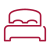 Outline of a bed.