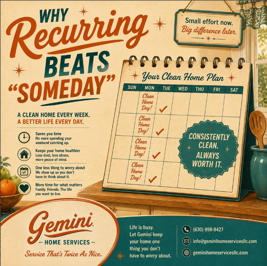Why Recurring Cleaning Beats waiting for “Someday”