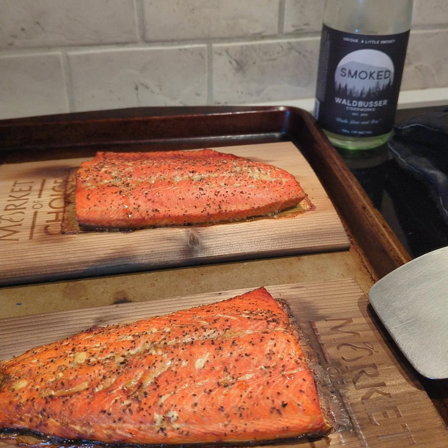 What goes well with cedar plank smoked #salmon? #Smoked #cider!

Come try some smoked cider at #Corkvallis2026!