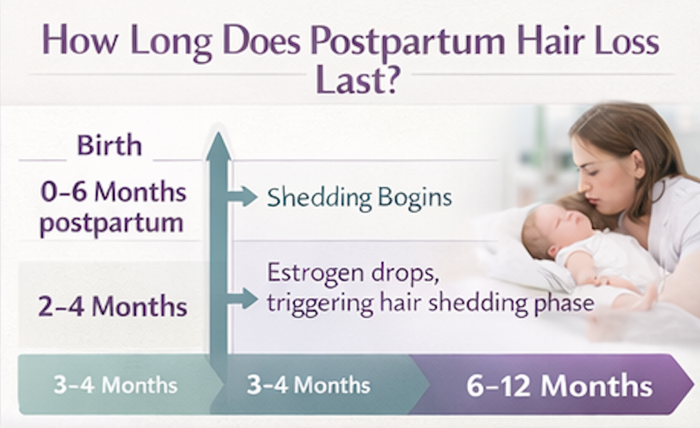 How Long Does Postpartum Hair Loss Last?