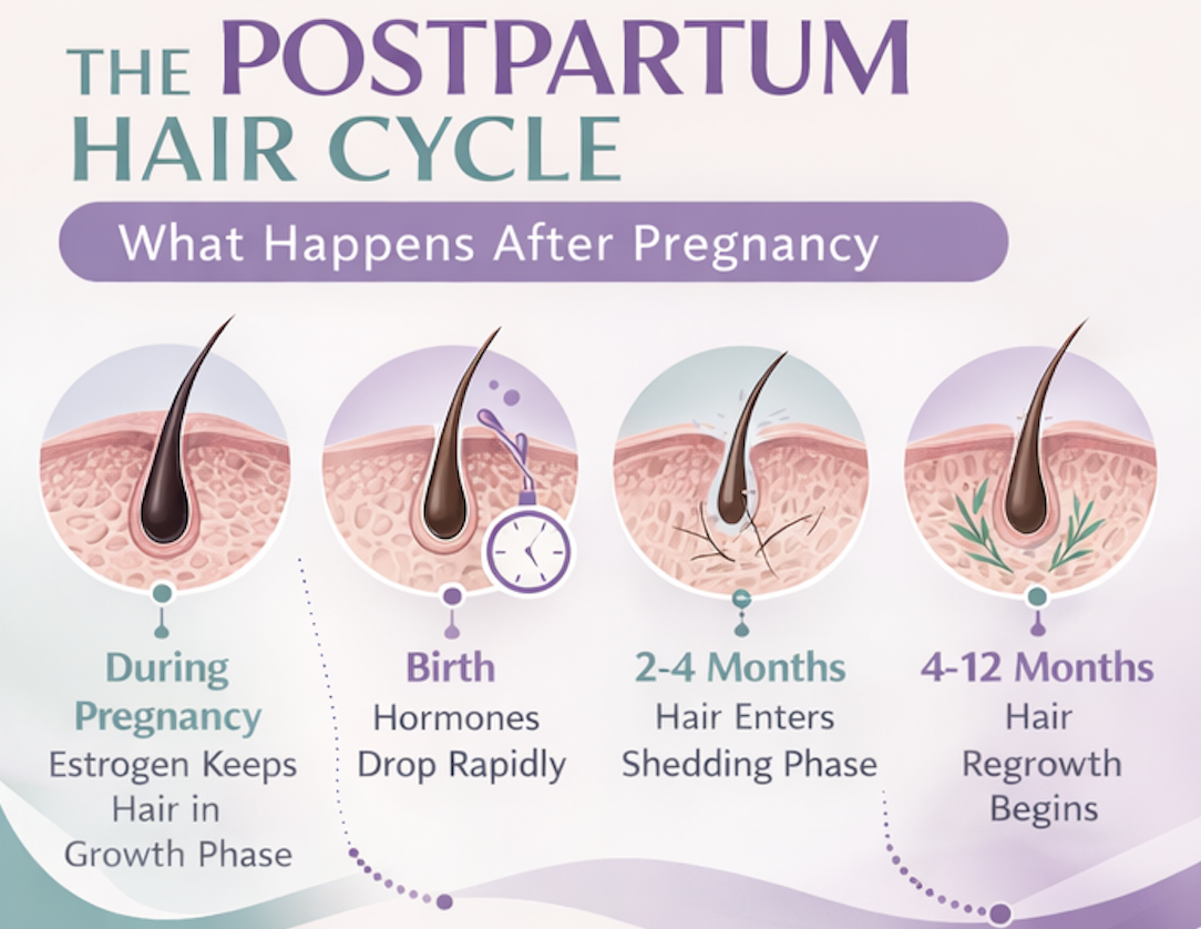 Postpartum Hair Loss: Why It Happens and How to Regrow Hair Faster